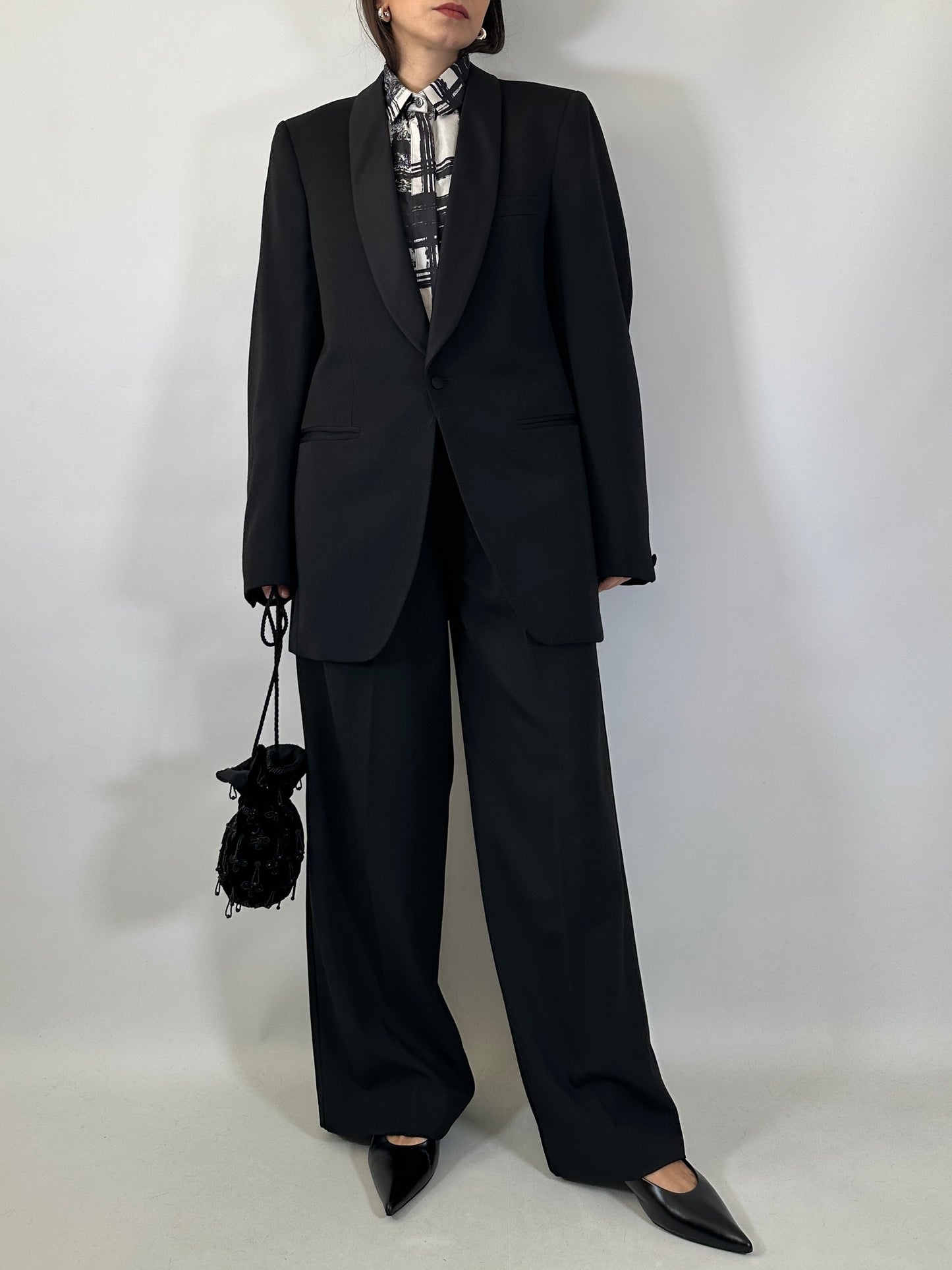 Vintage Black Tuxedo Blazer