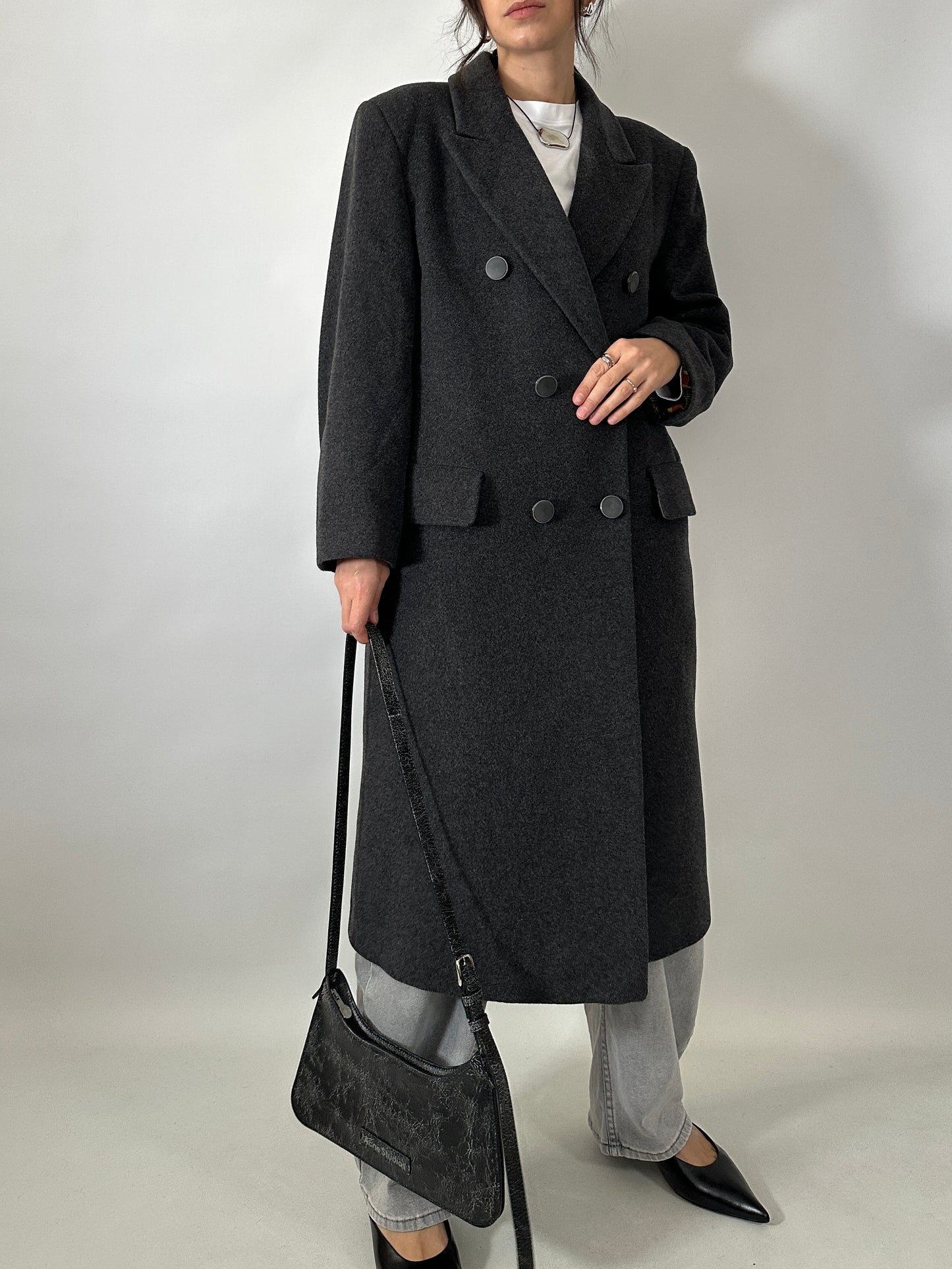 Tailored double-breasted wool coat