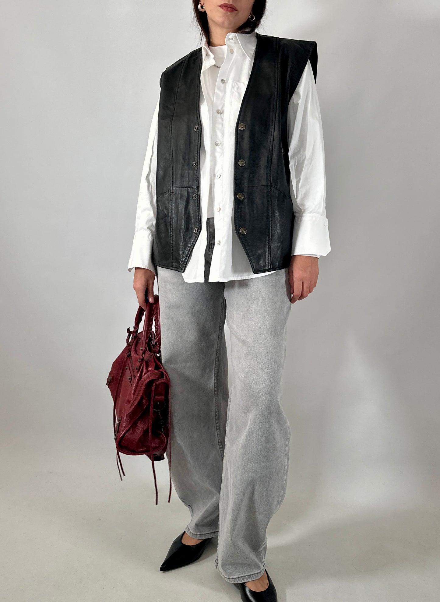 Vintage soft leather vest