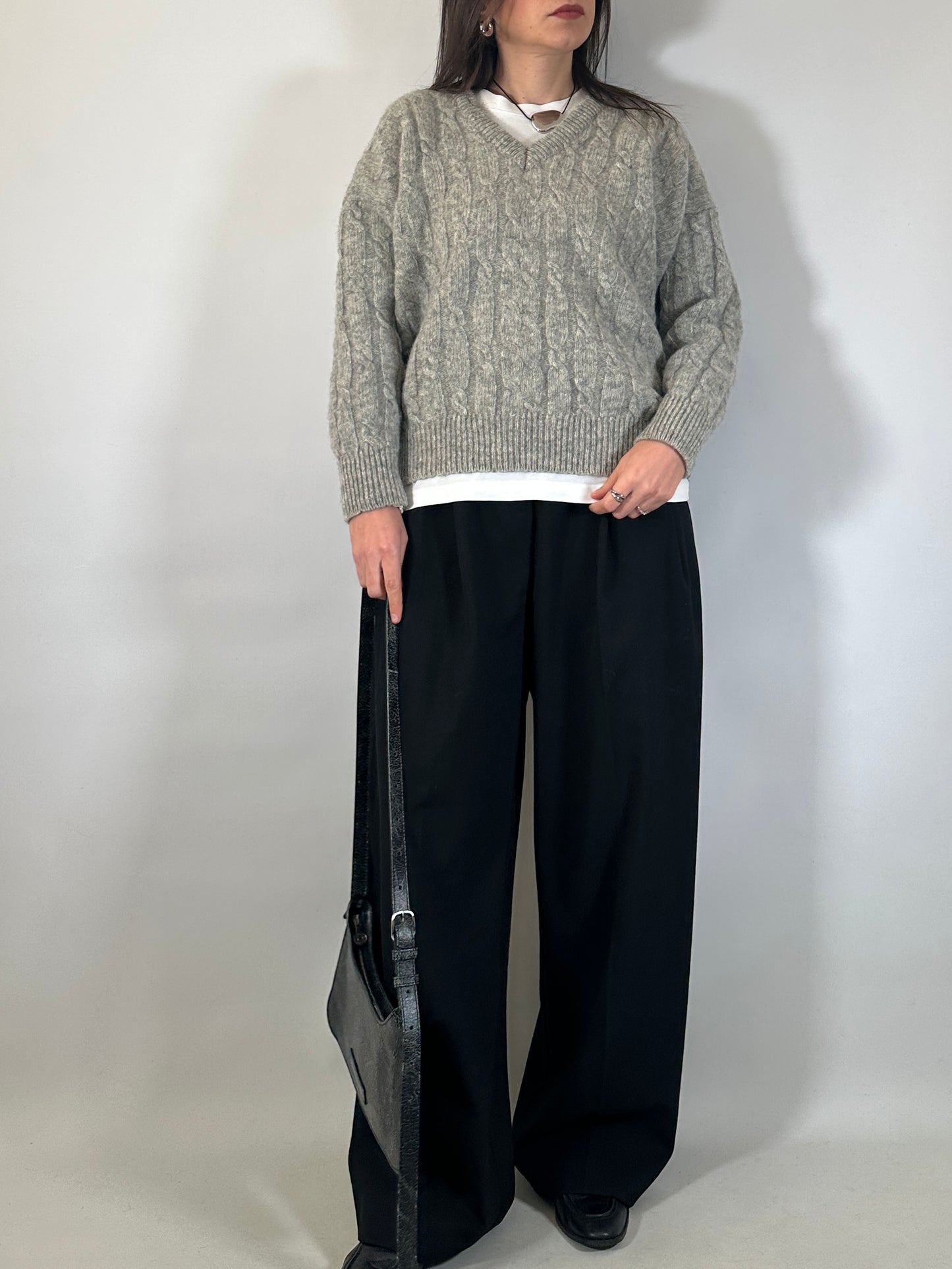 Essential Cable-Knit Shetland Wool Sweater