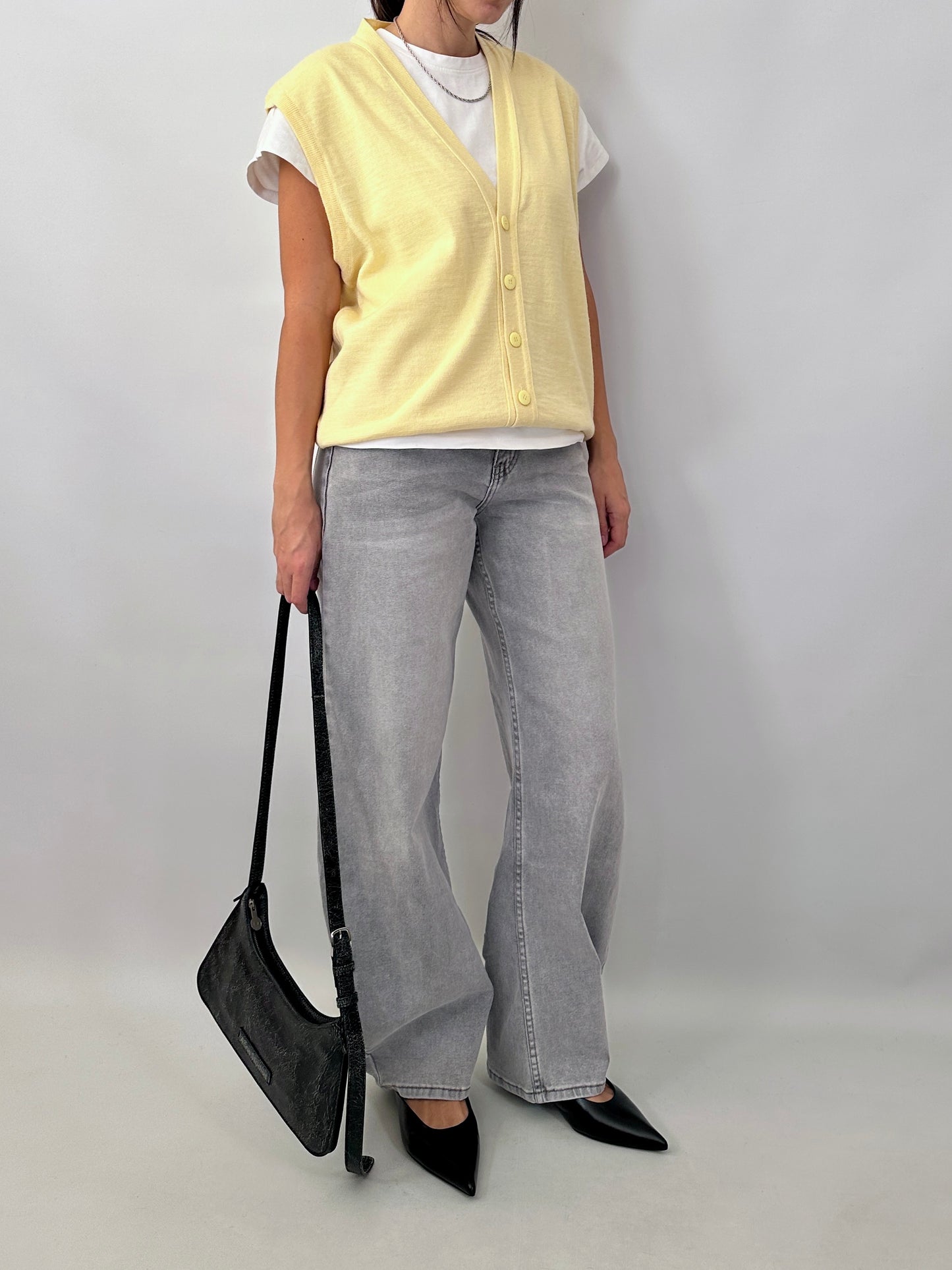 Button front sweater vest