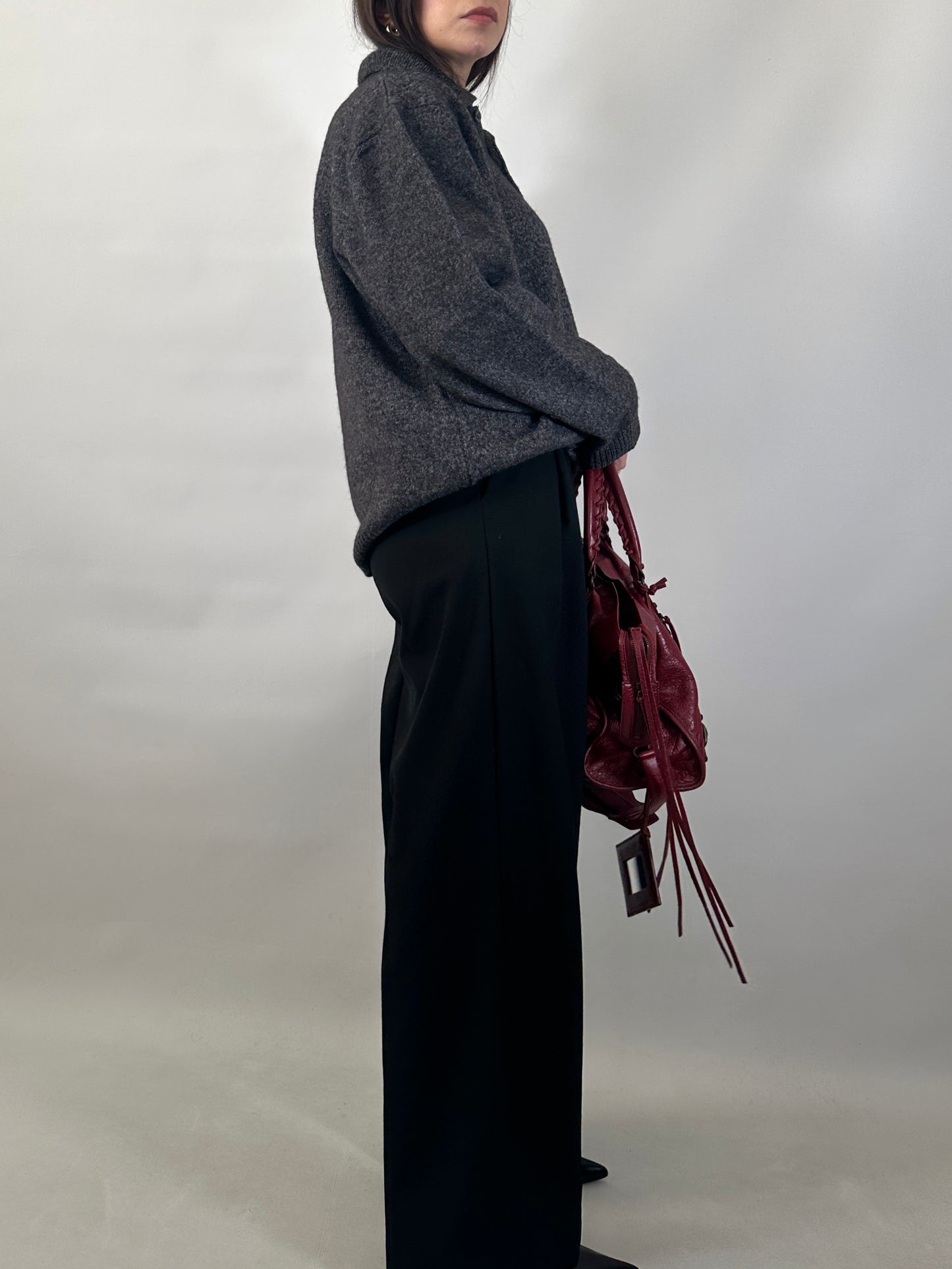 Wool&Alpaca Polo Collar Sweater