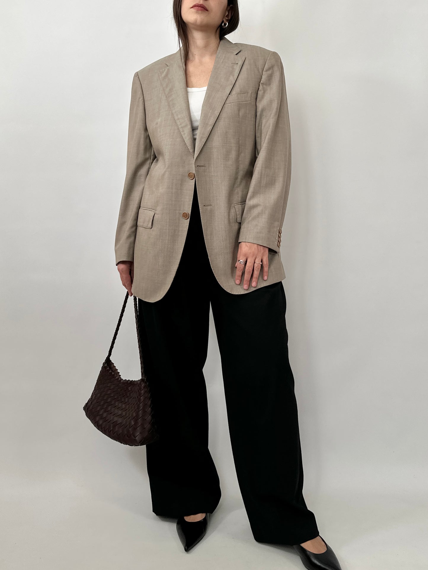 Lightweight Wool Tailored Blazer