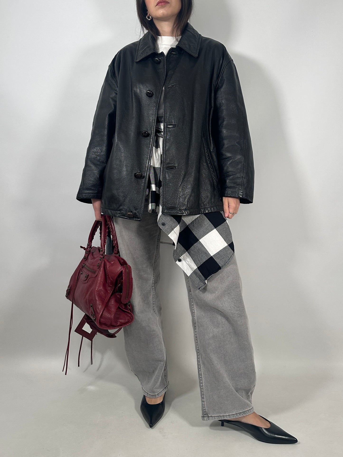 Vintage Oversized Leather Jacket