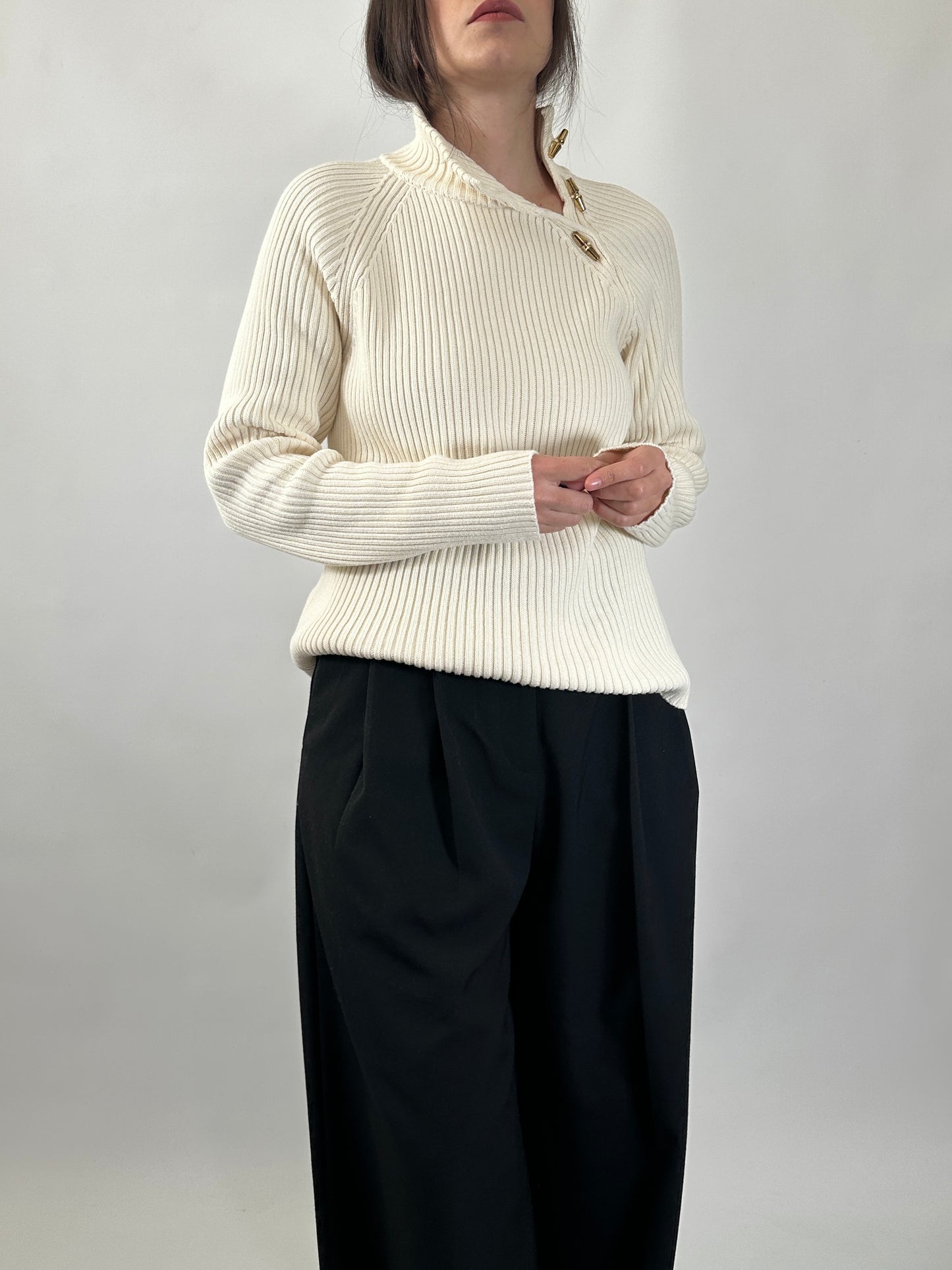 Pure Cotton Ribbed Sweater by Ralph Lauren