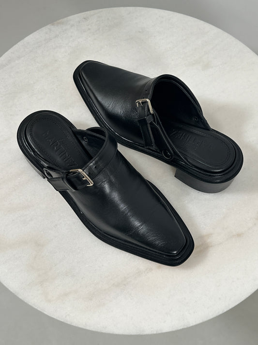 Brand New Leather Mules with Convertible Strap