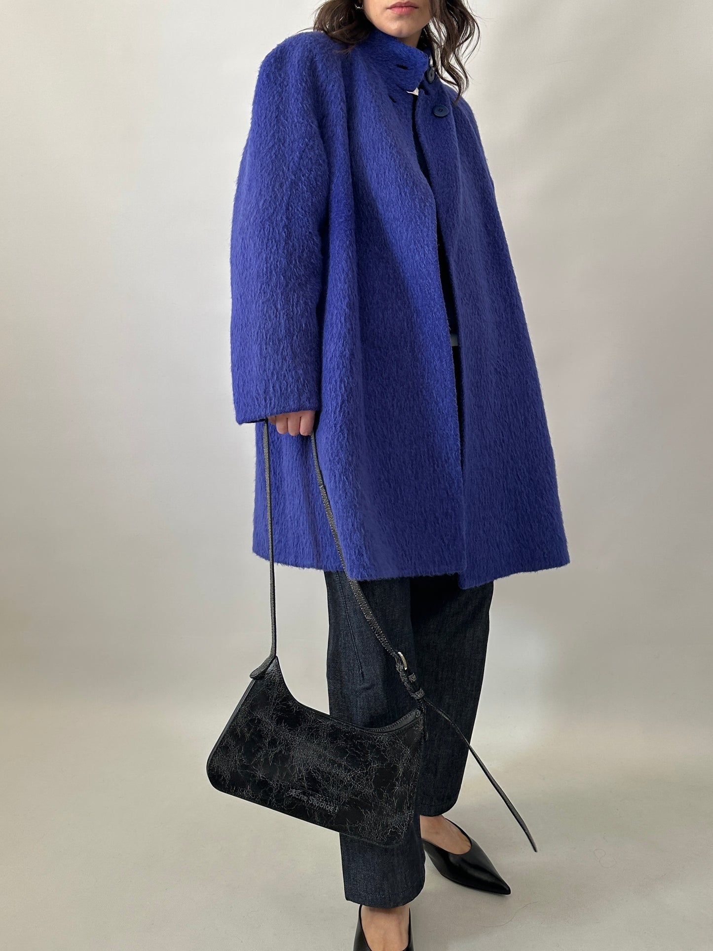 Authentic 1980s Agnona alpaca wool coat