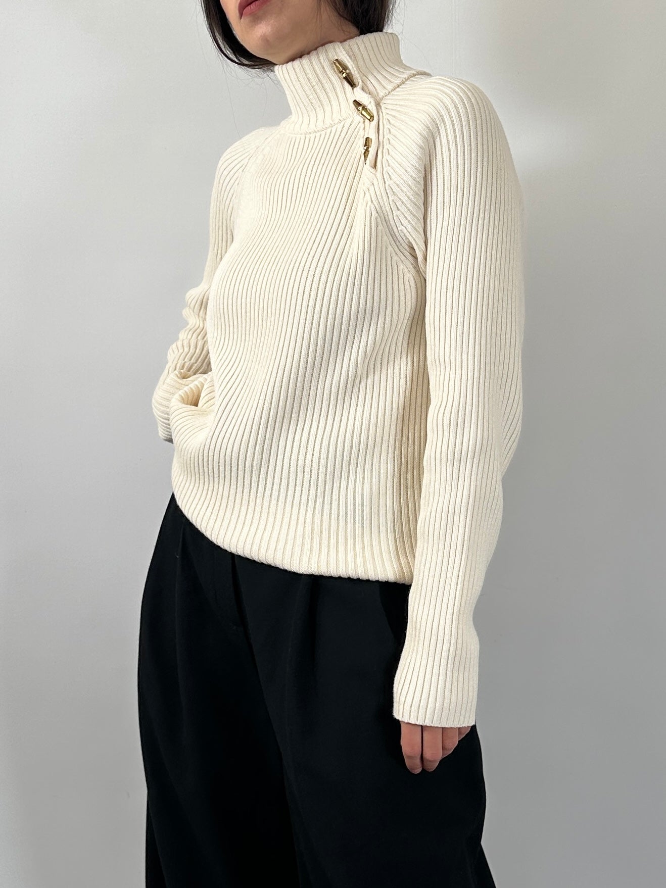 Pure Cotton Ribbed Sweater by Ralph Lauren