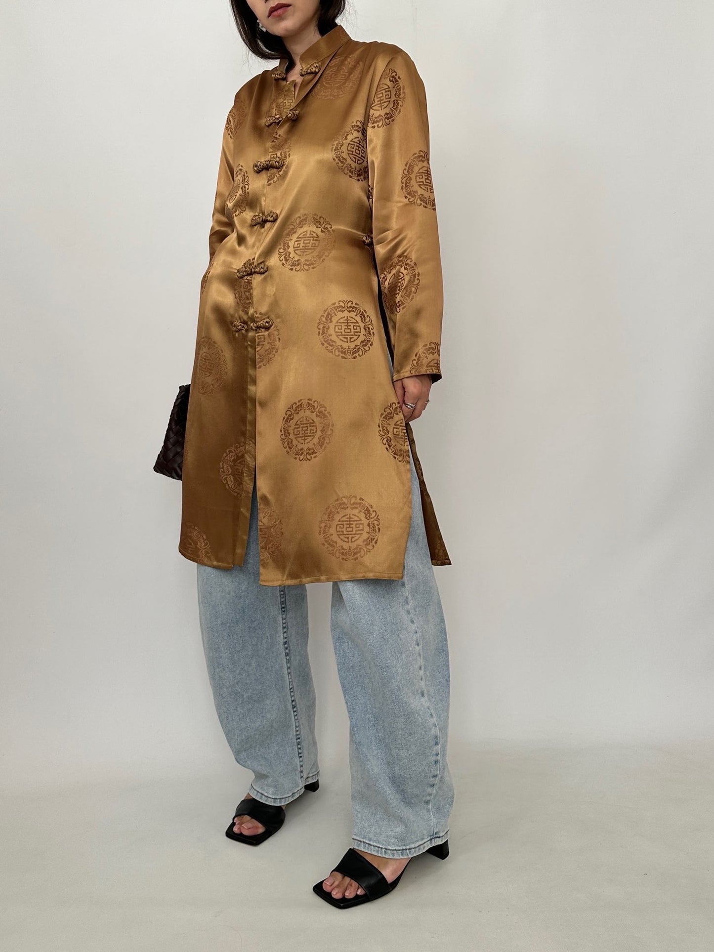 Silk Jacquard Mandarin Tunic