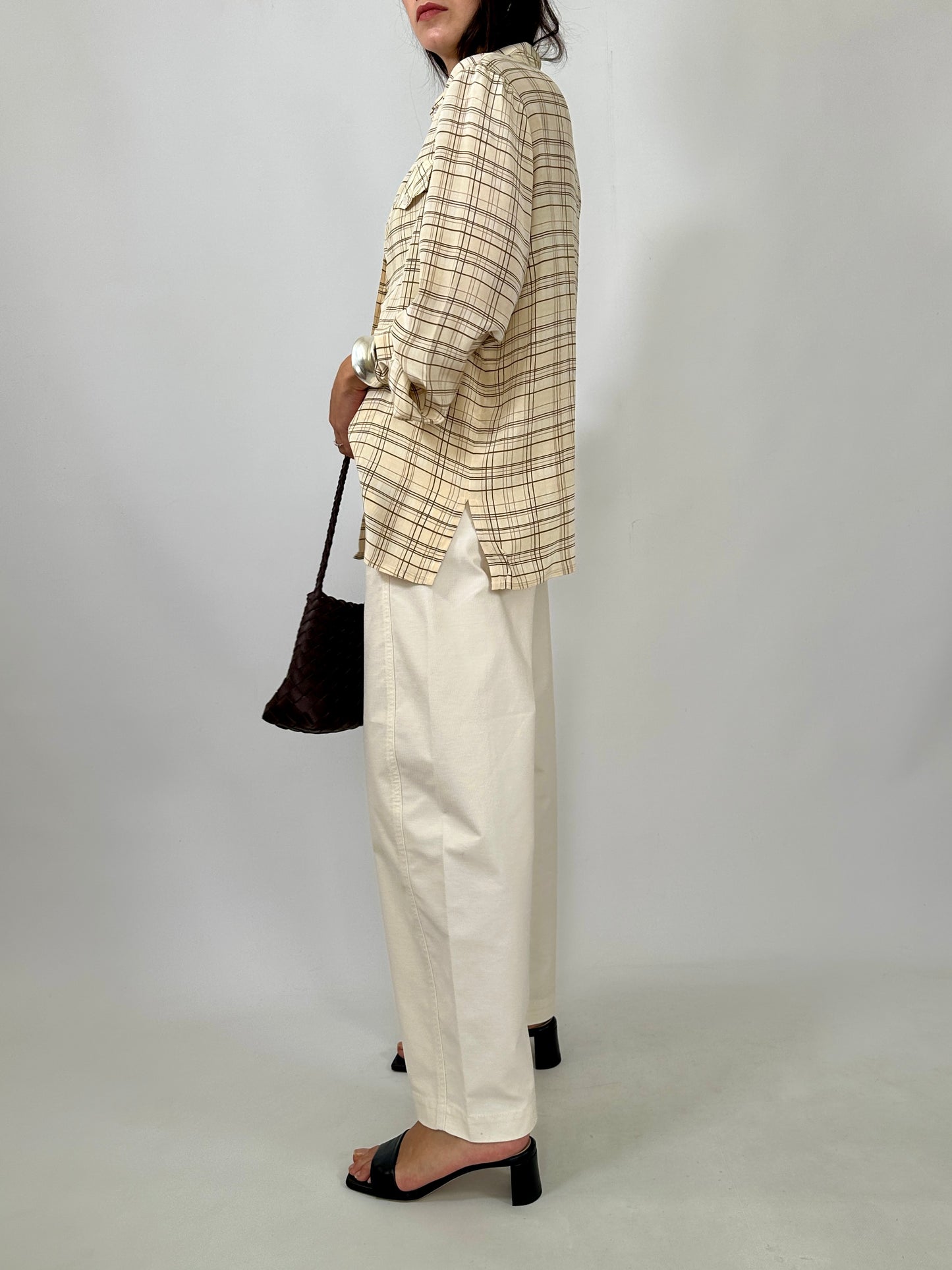 Vintage 100% Silk Check Shirt
