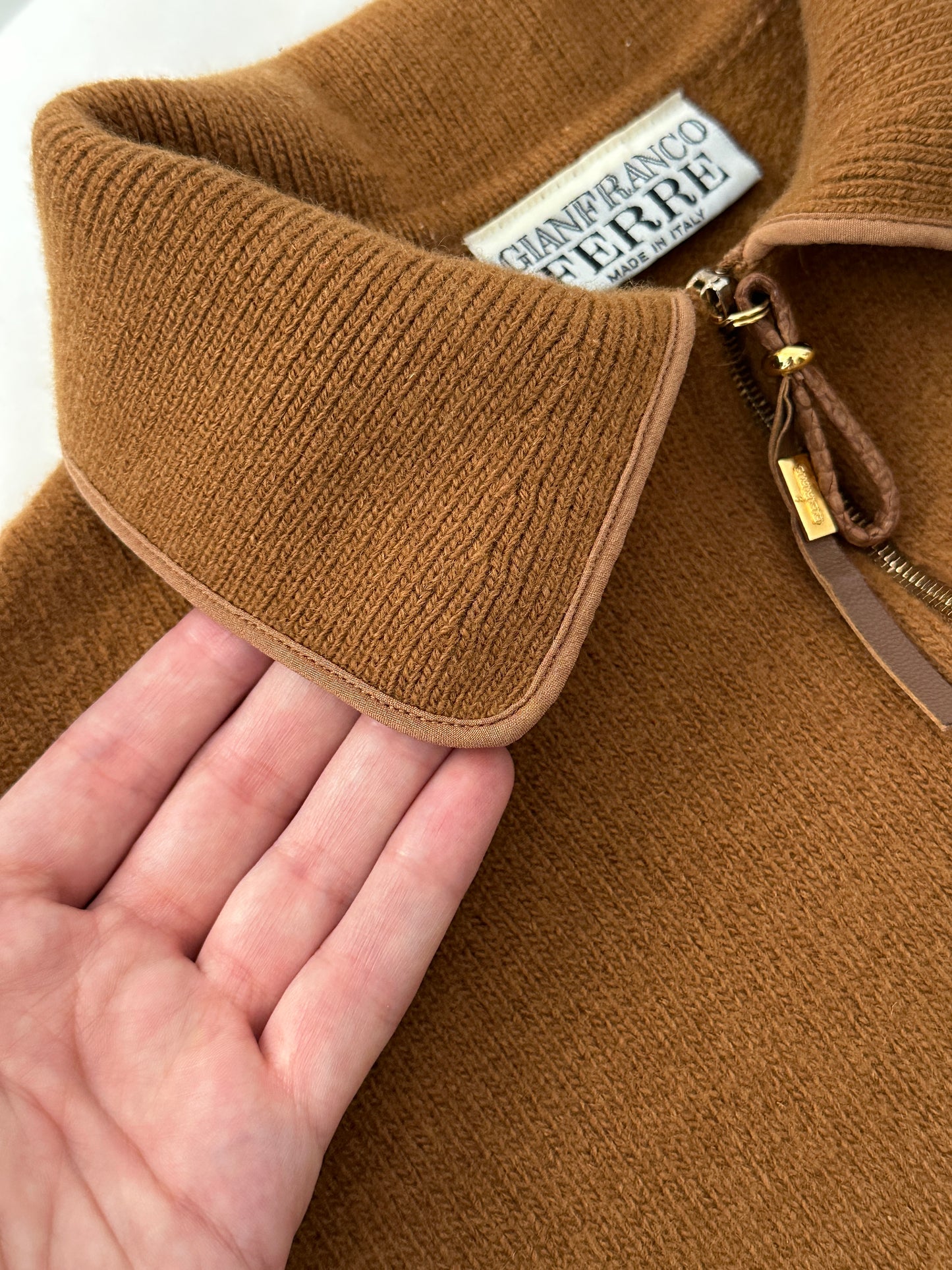 Vintage Gianfranco Ferré cashmere polo sweater