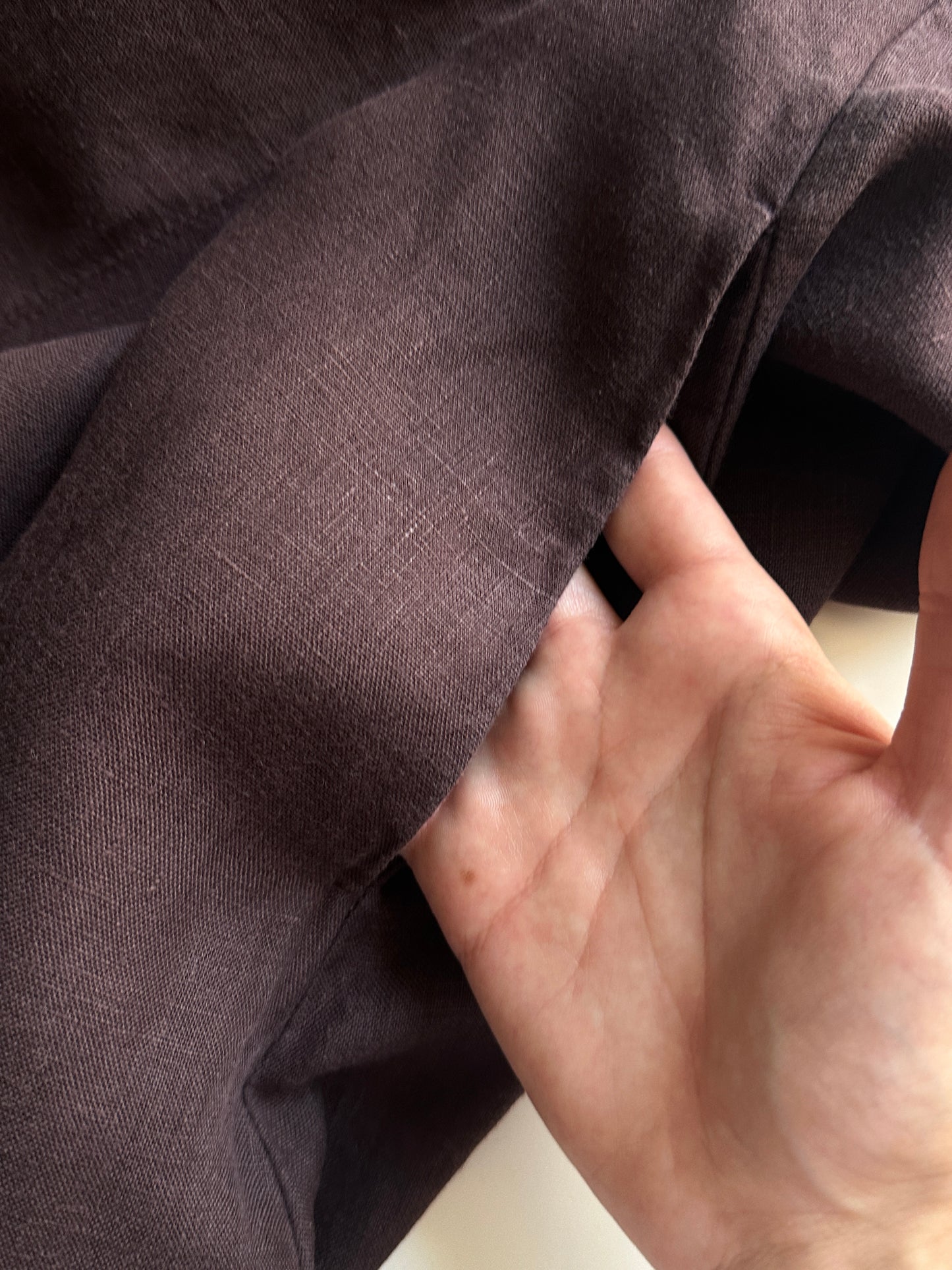 Chocolate Brown 100% Linen Maxi Dress