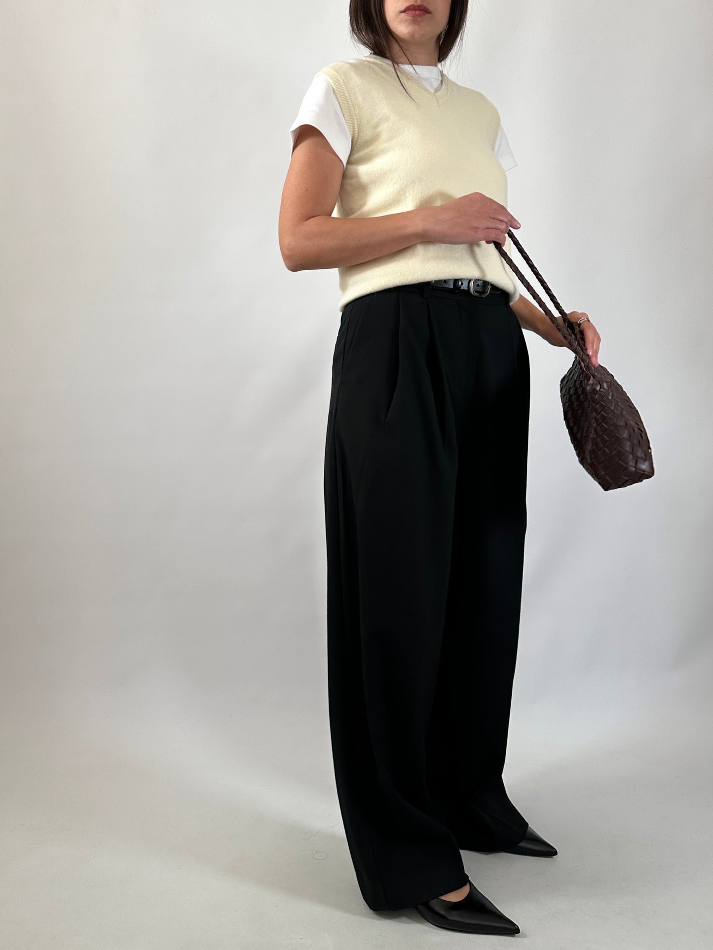 Butter Yellow Wool Sweater Vest
