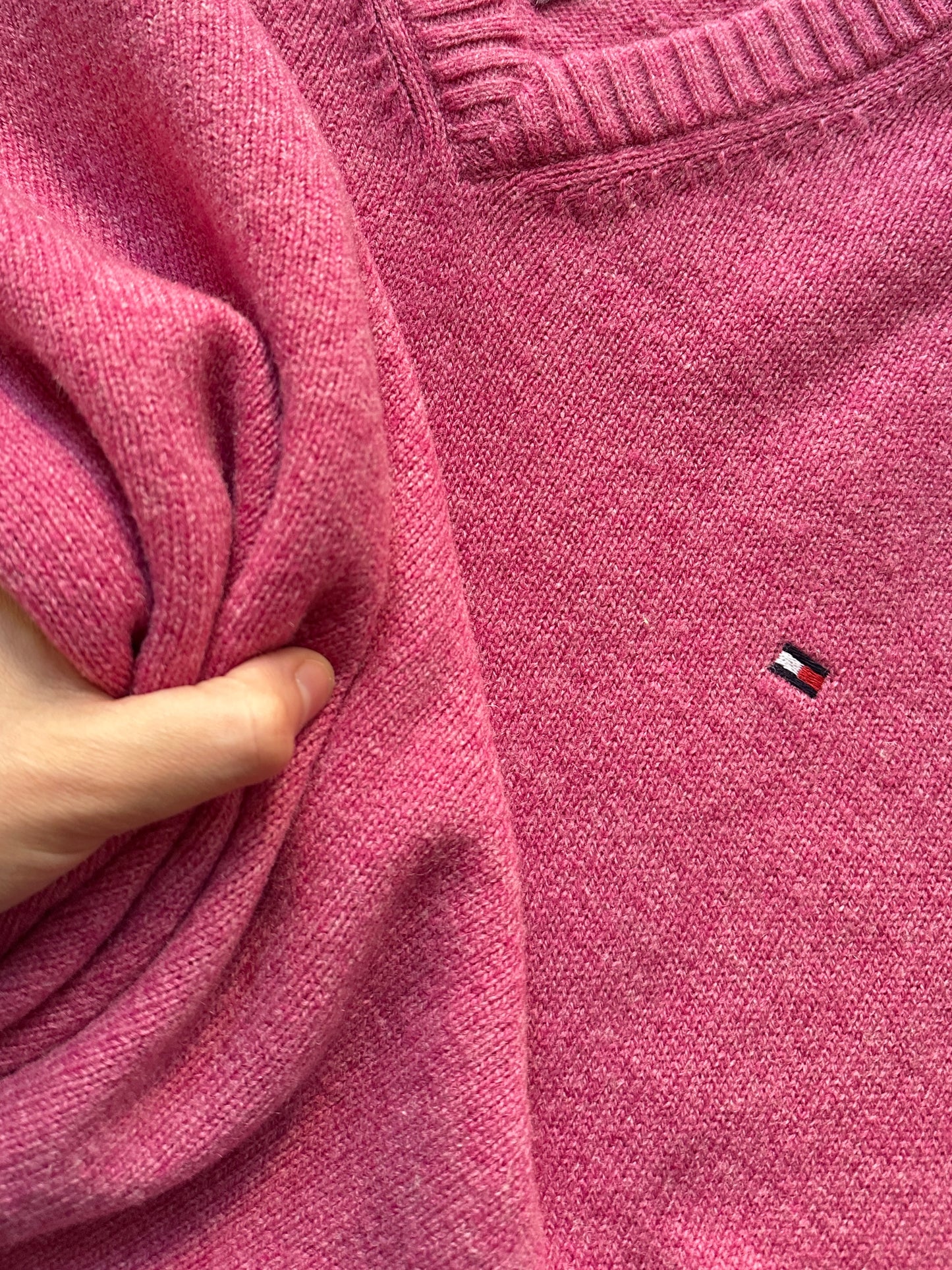 Tommy Hilfiger soft lambswool pink sweater
