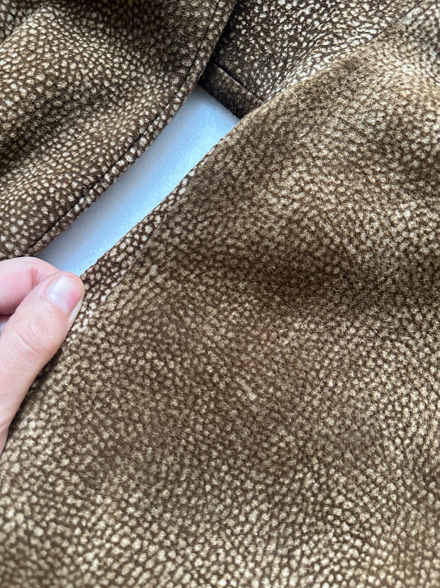 Shirt jacket in real suede