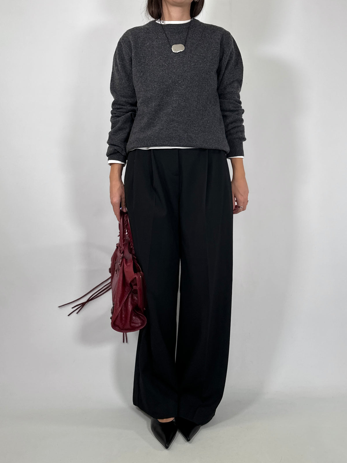 Soft Lambswool Dark Grey Sweater