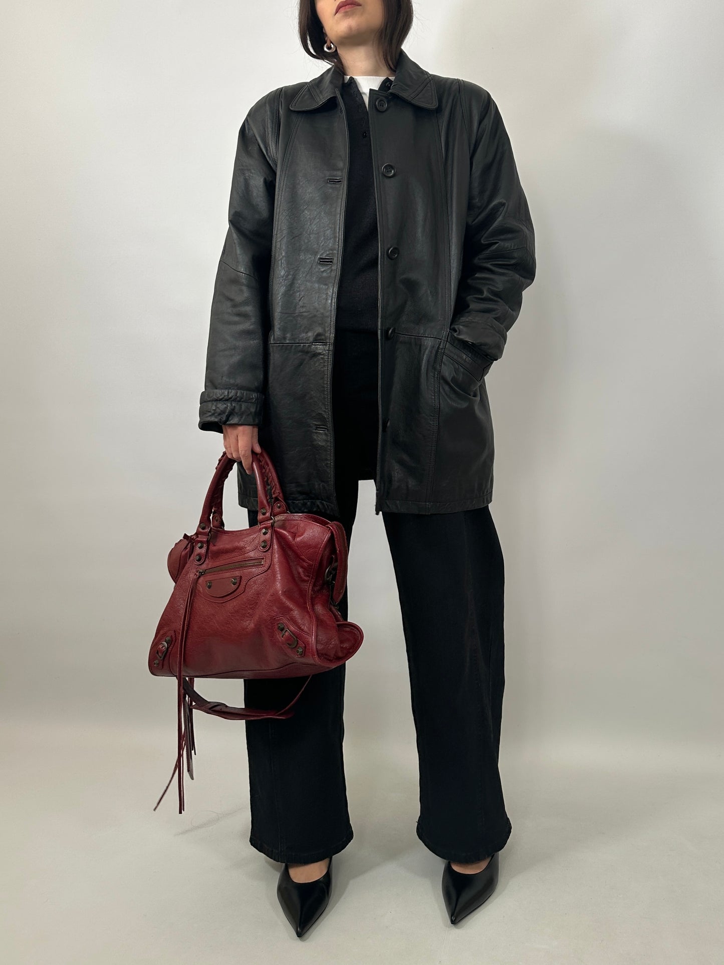 Vintage Leather Car Coat