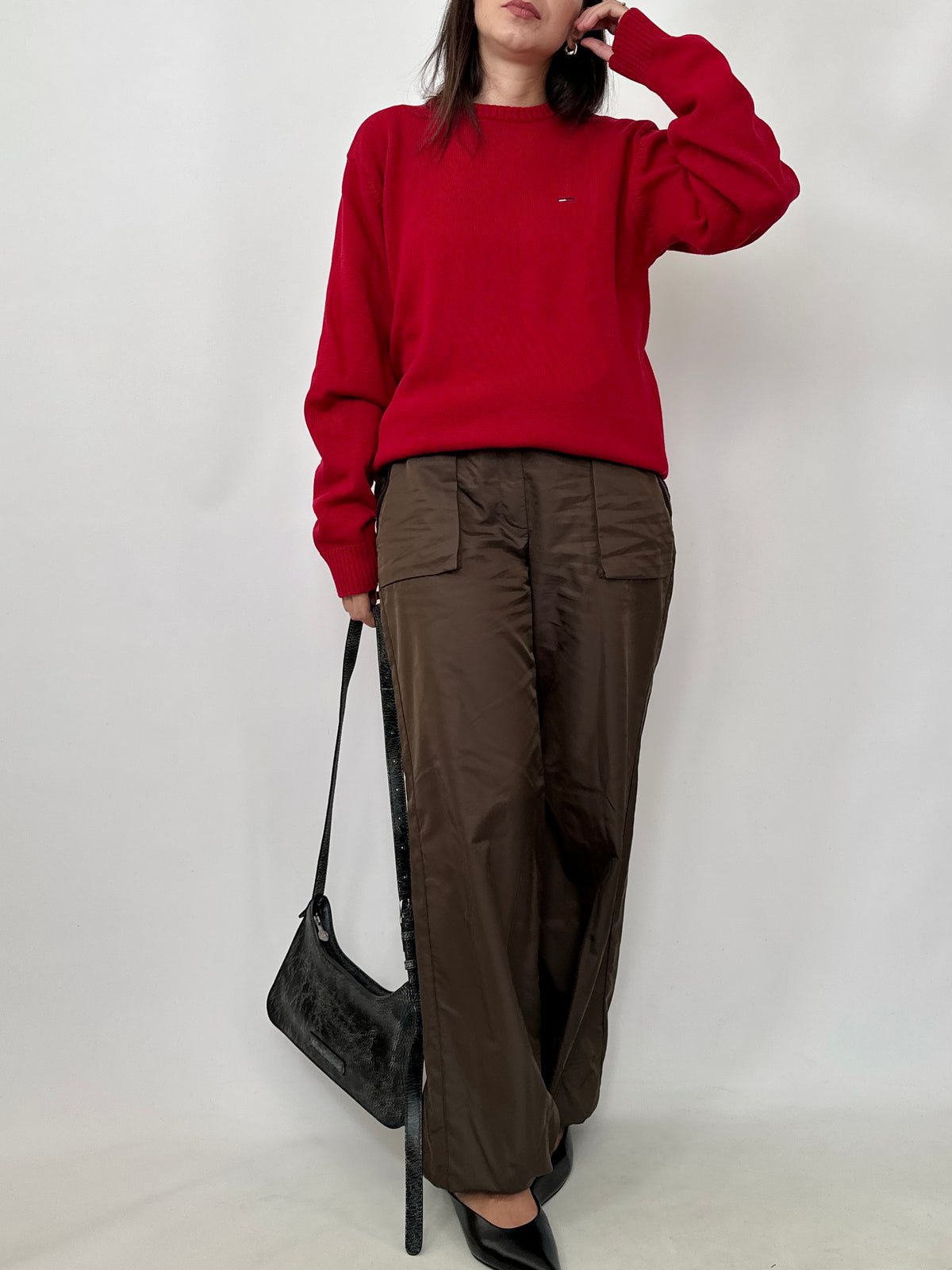 Tommy Hilfiger Red Cotton Sweater