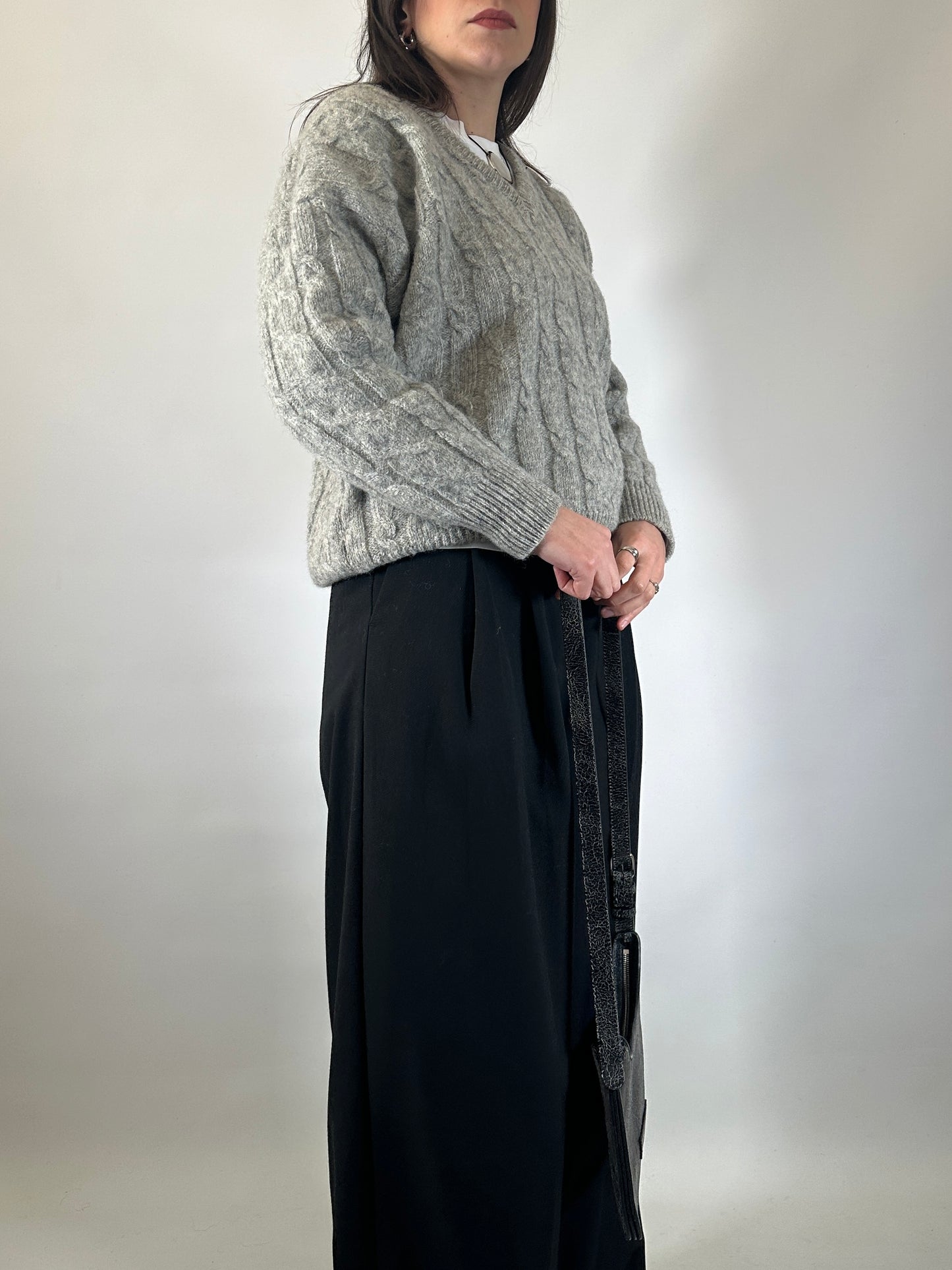 Essential Cable-Knit Shetland Wool Sweater
