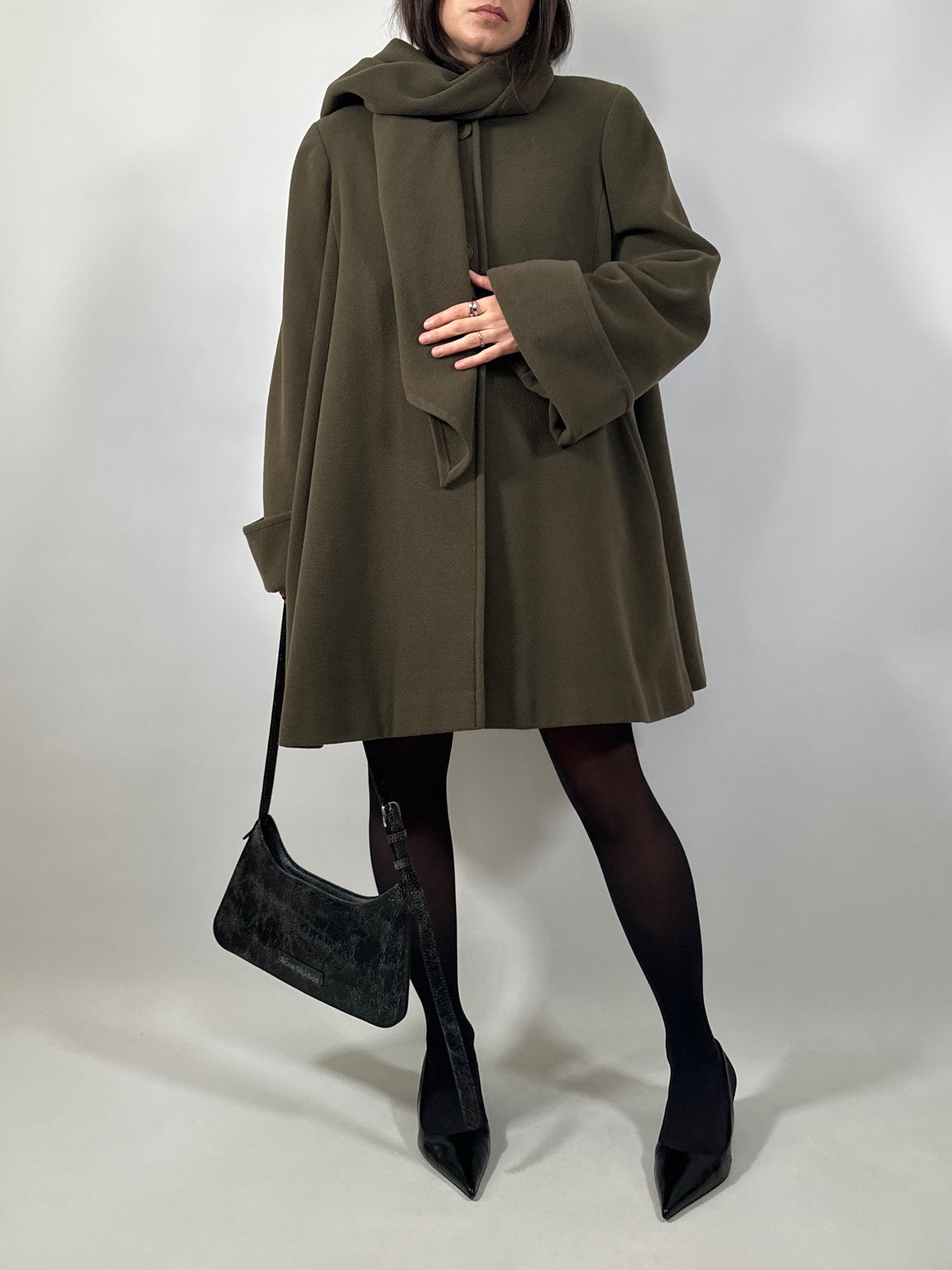 Vintage Wool & Cashmere Scarf Coat