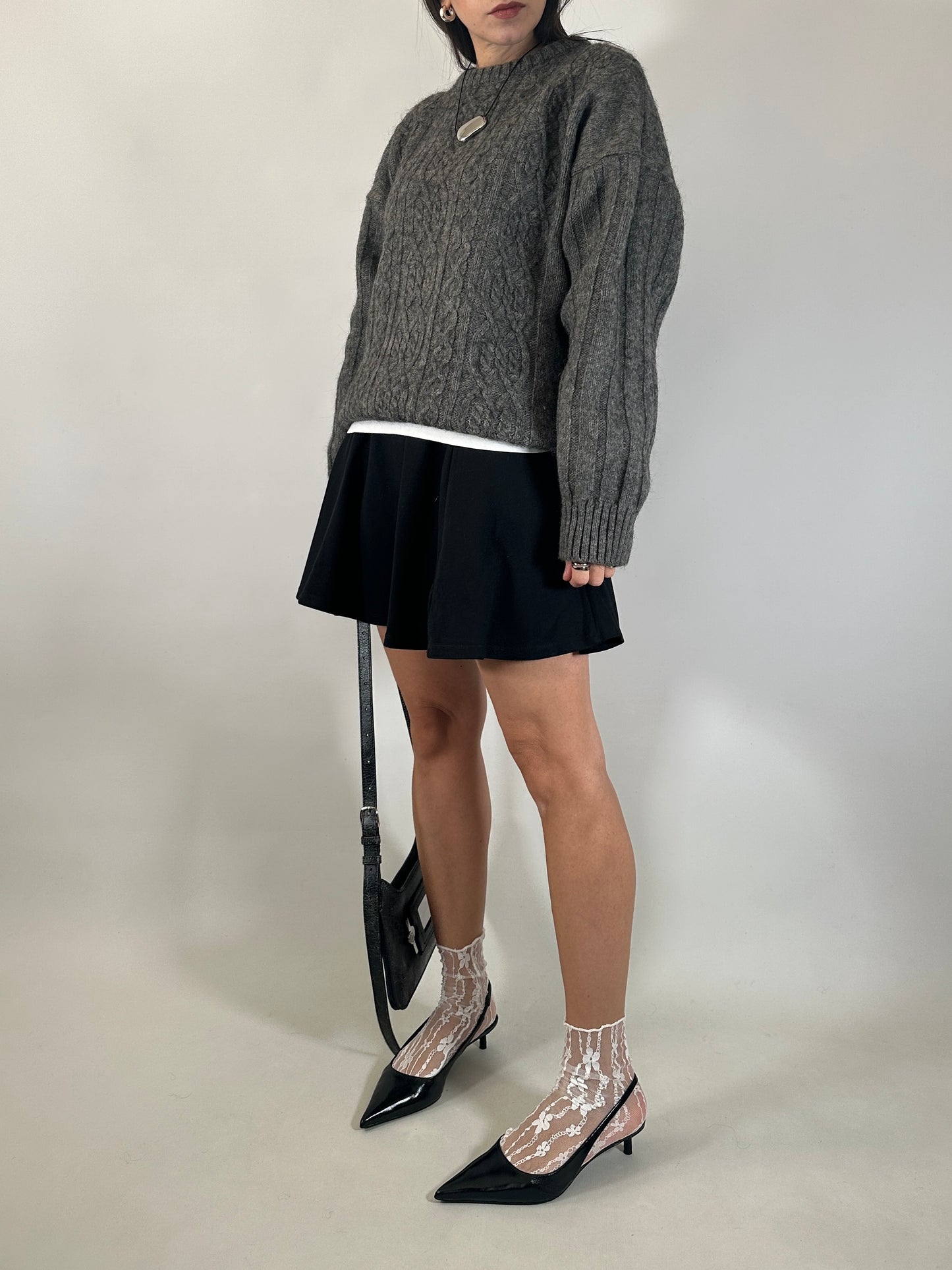 Vintage Cable Knit Wool Sweater