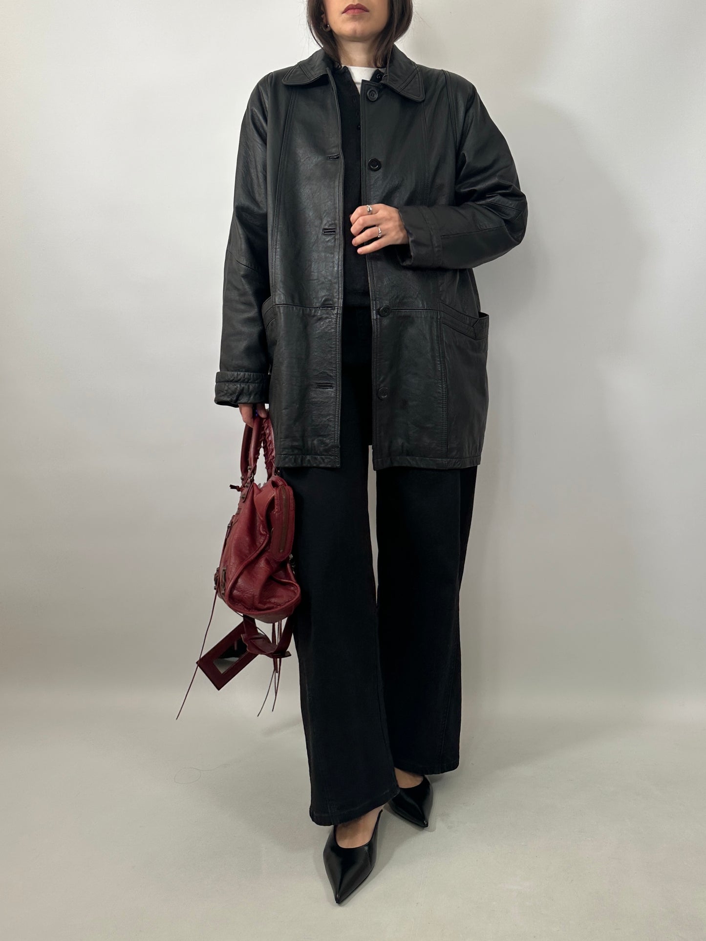 Vintage Leather Car Coat