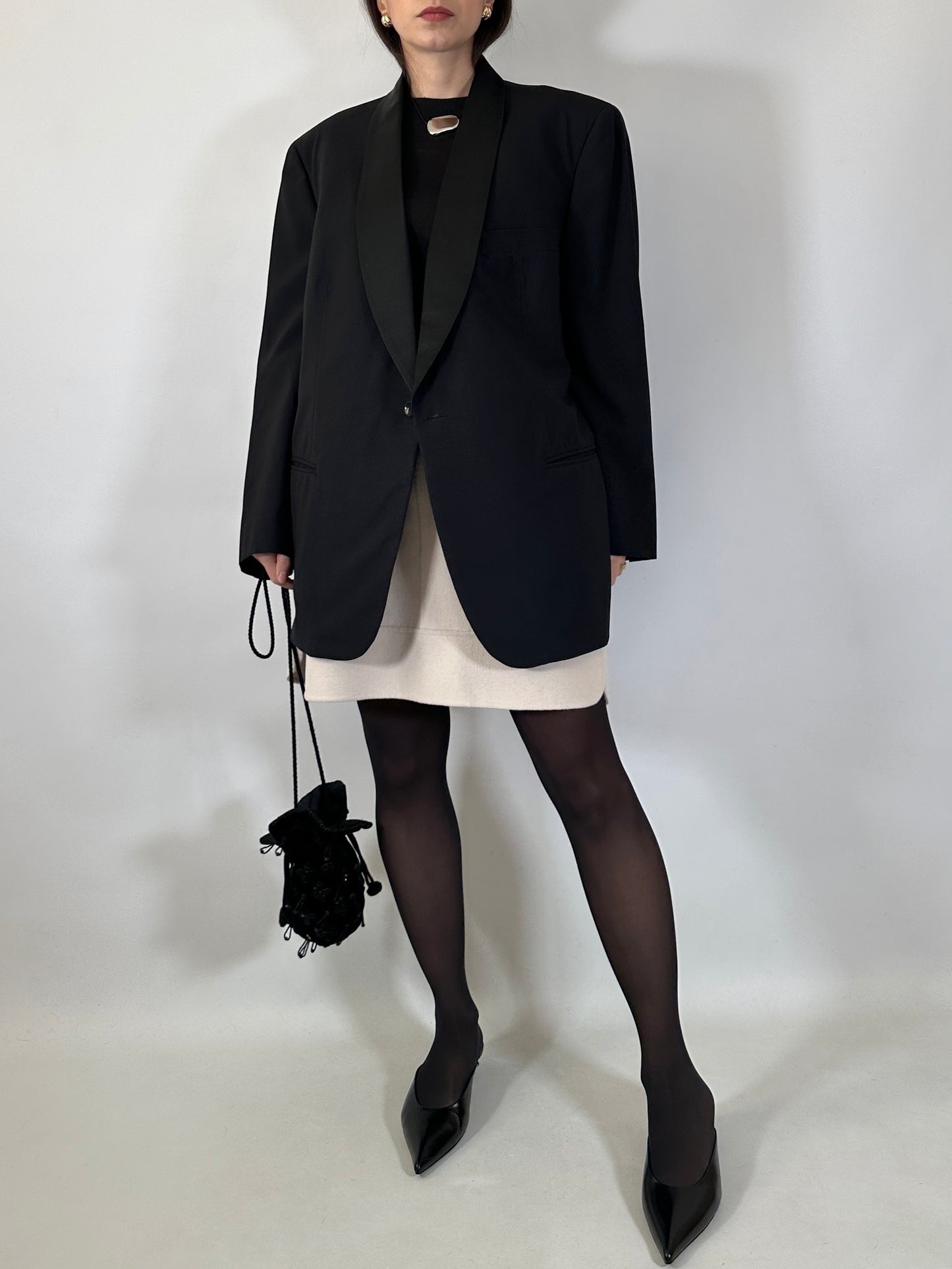 Vintage Tailored Tuxedo Blazer