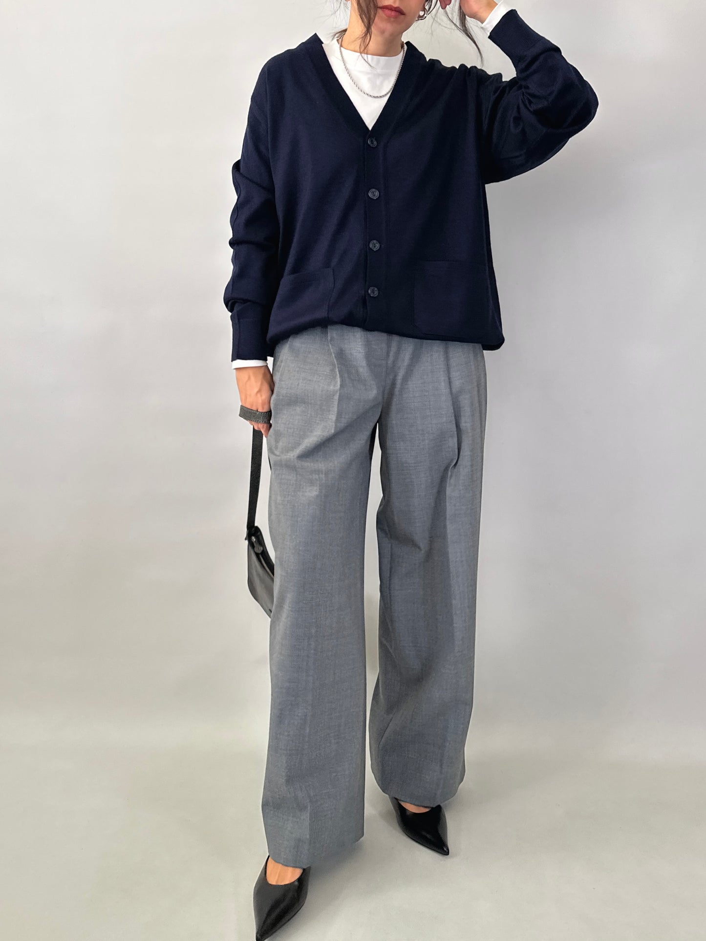 Essential blue cardigan