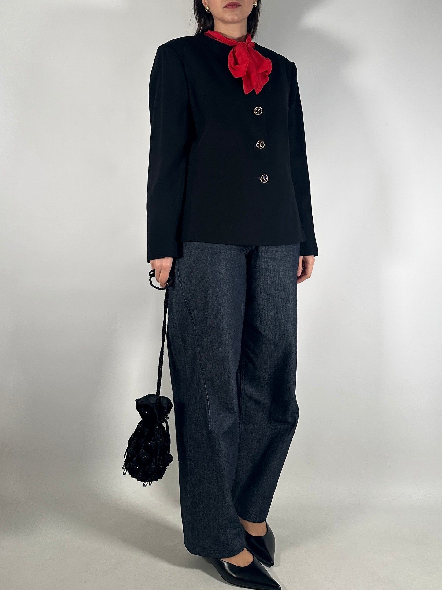 Marella Vintage Wool Jacket with Button Detail