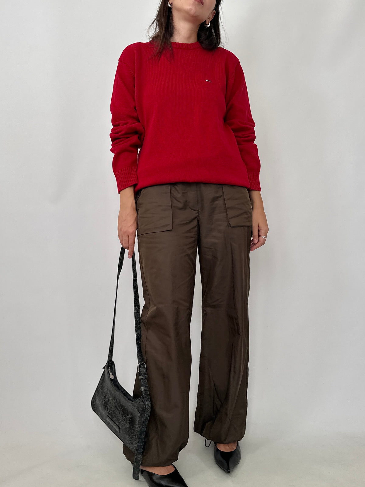 Tommy Hilfiger Red Cotton Sweater