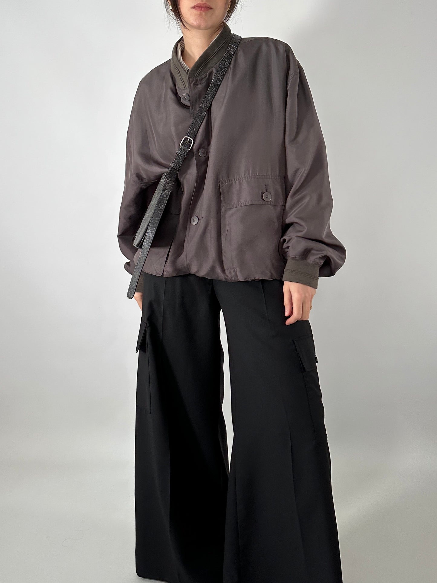 Vintage bomber jacket in silk