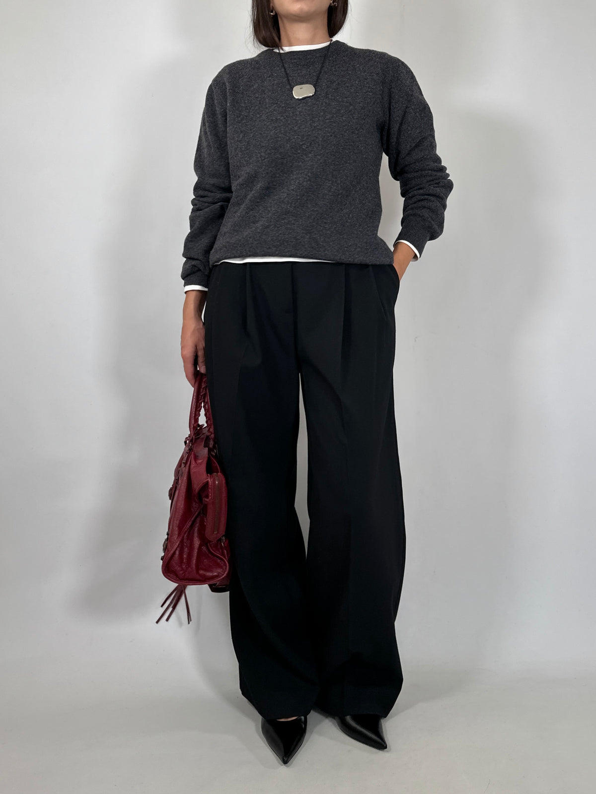 Soft Lambswool Dark Grey Sweater