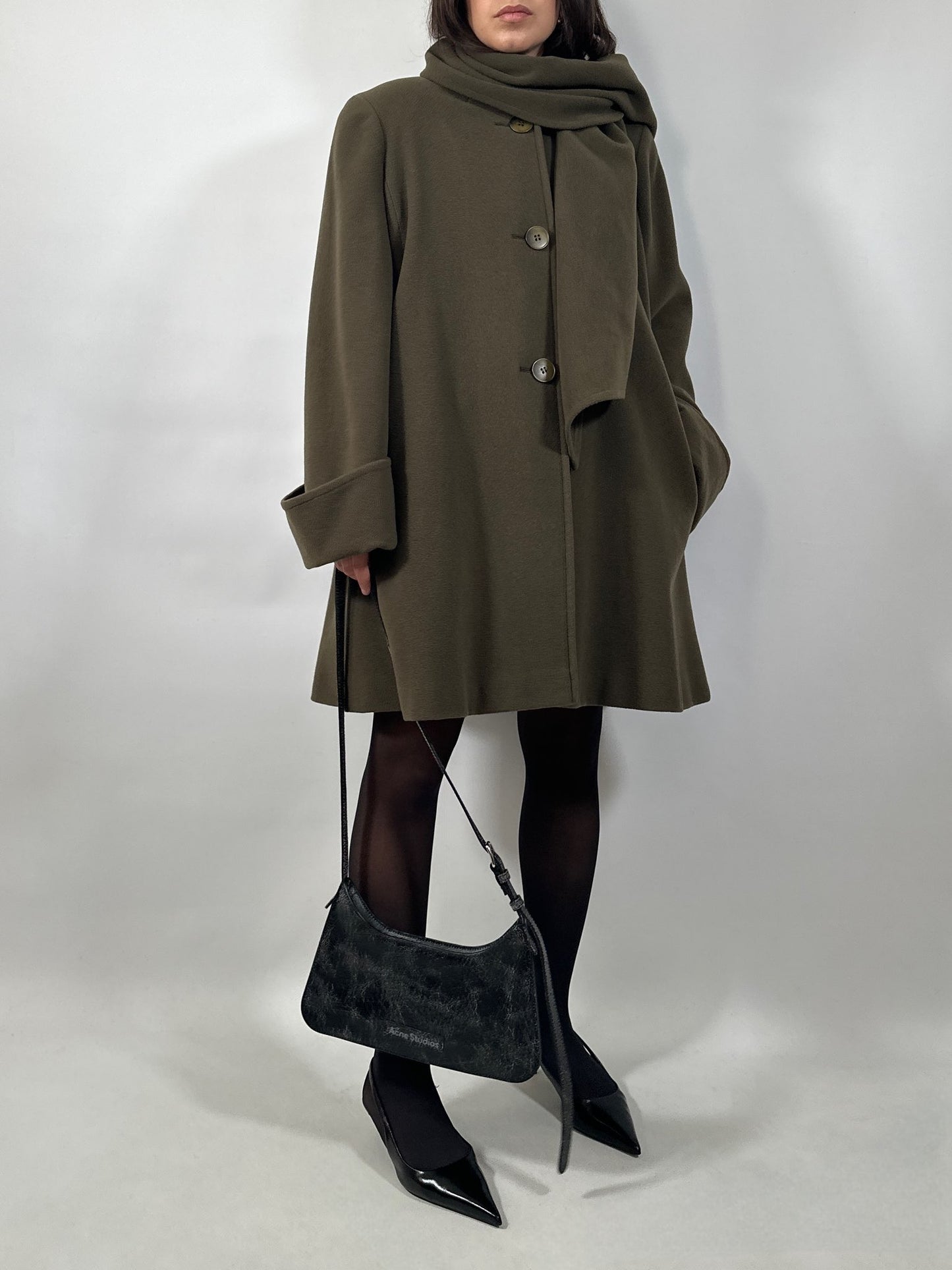 Vintage Wool & Cashmere Scarf Coat