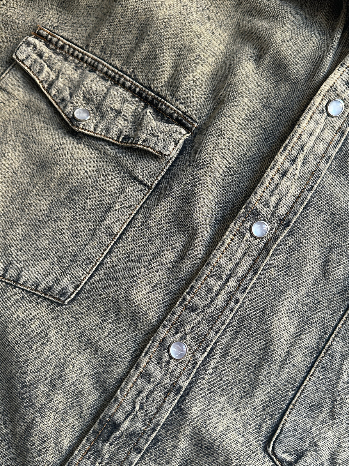 Faded Wash Denim Overshirt