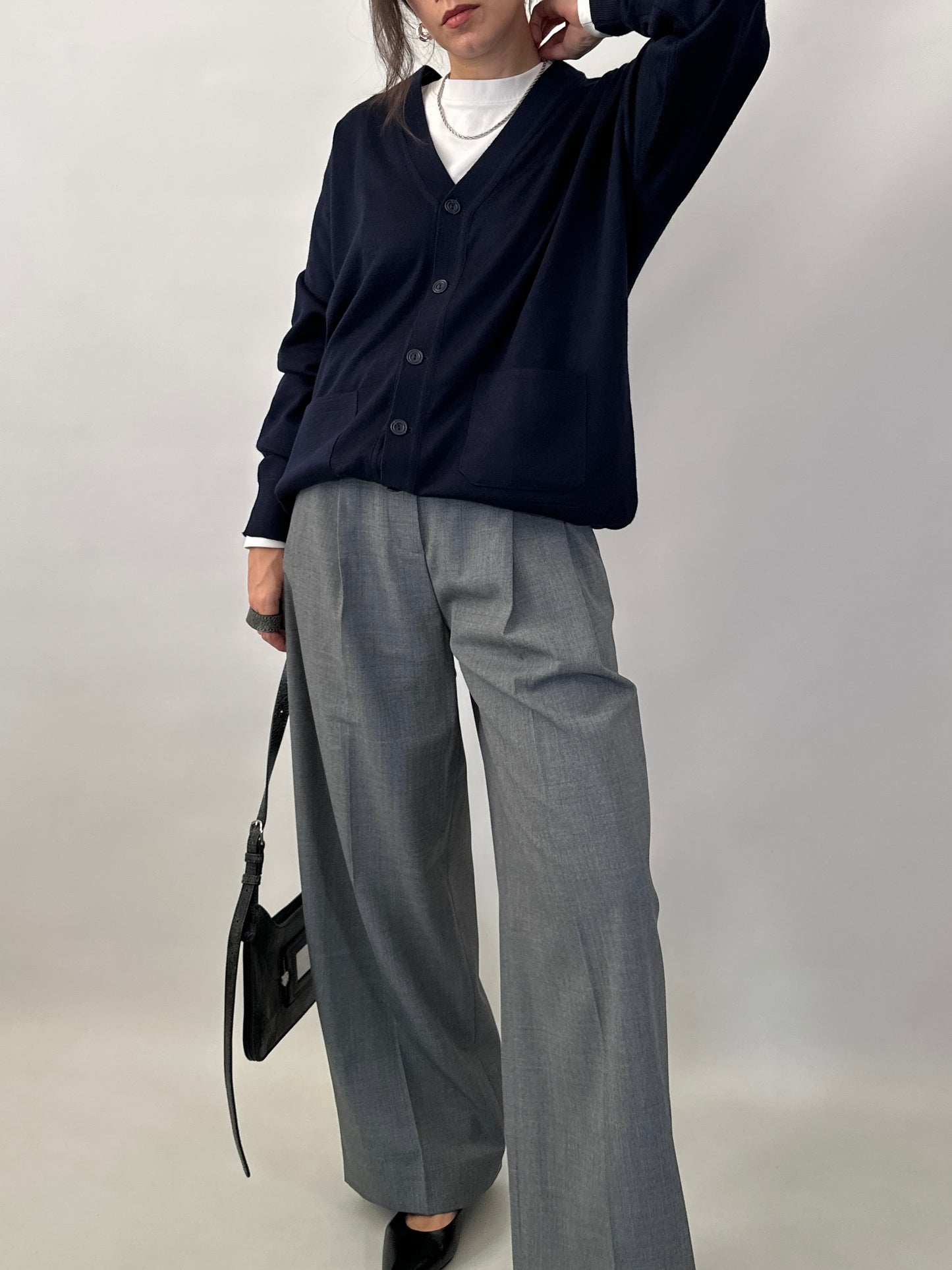 Essential blue cardigan