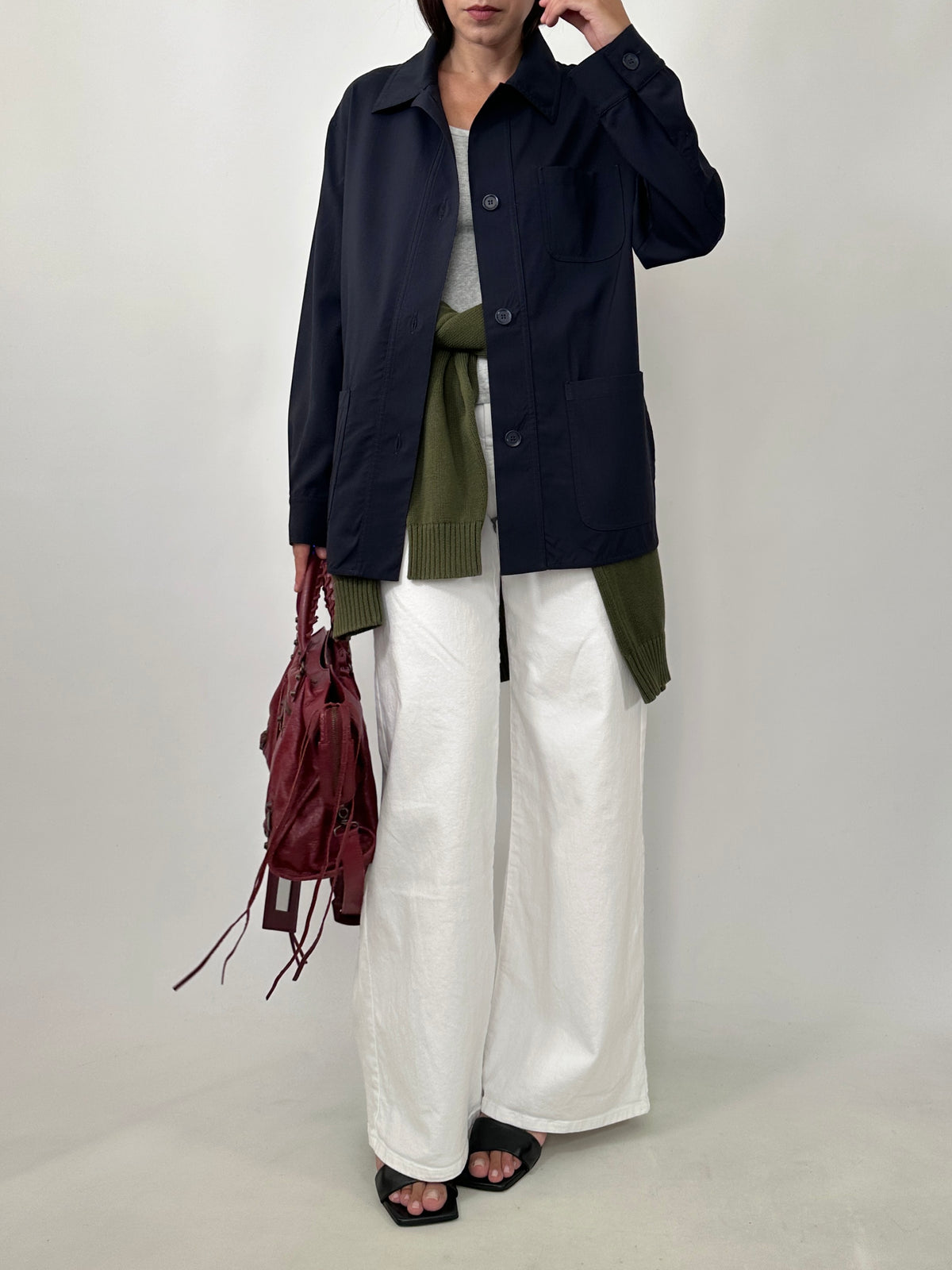 Max Mara Navy Wool Overshirt