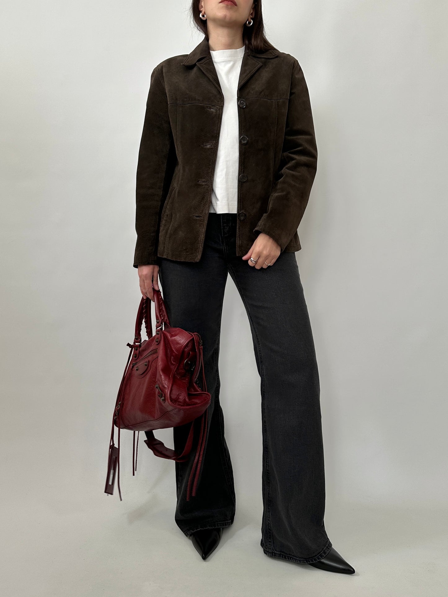 Slim Fit Brown Suede Leather Jacket