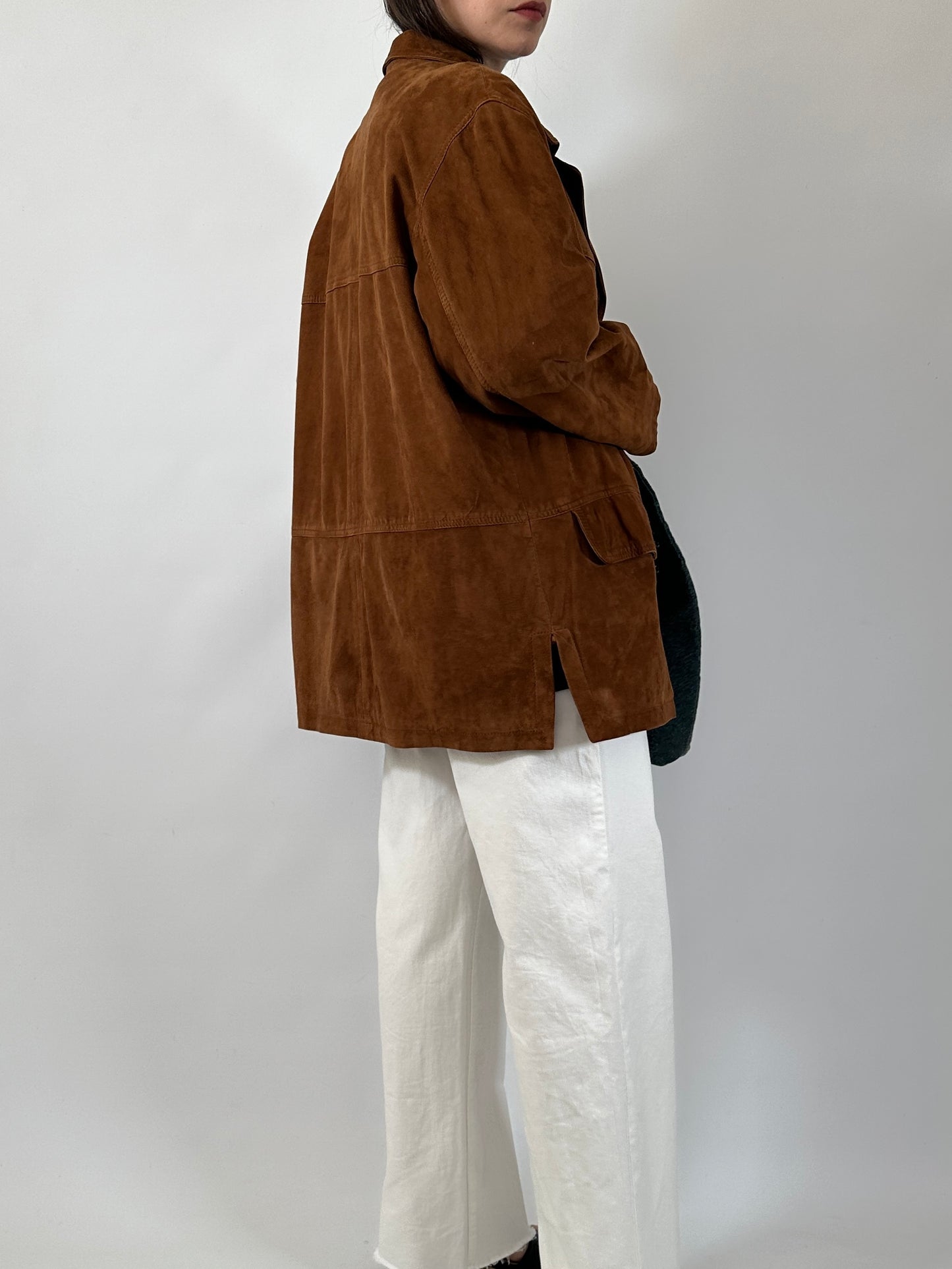 Suede Leather Relaxed Fit Jacket