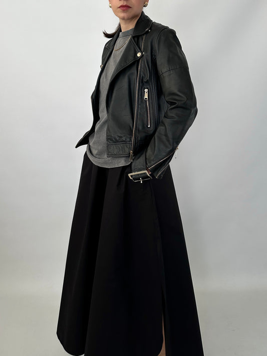 Soft leather biker jacket