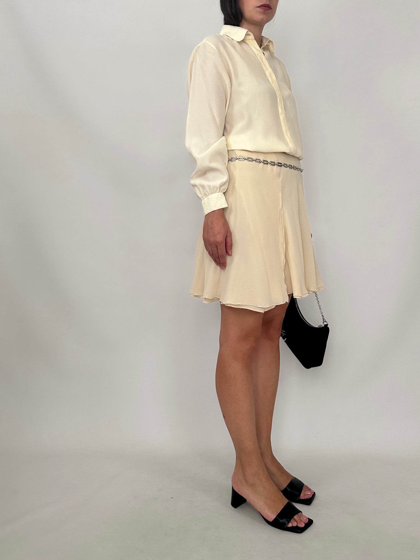 Vintage Silk Mini Skirt