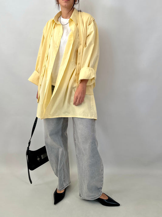 Men yellow classic shirt