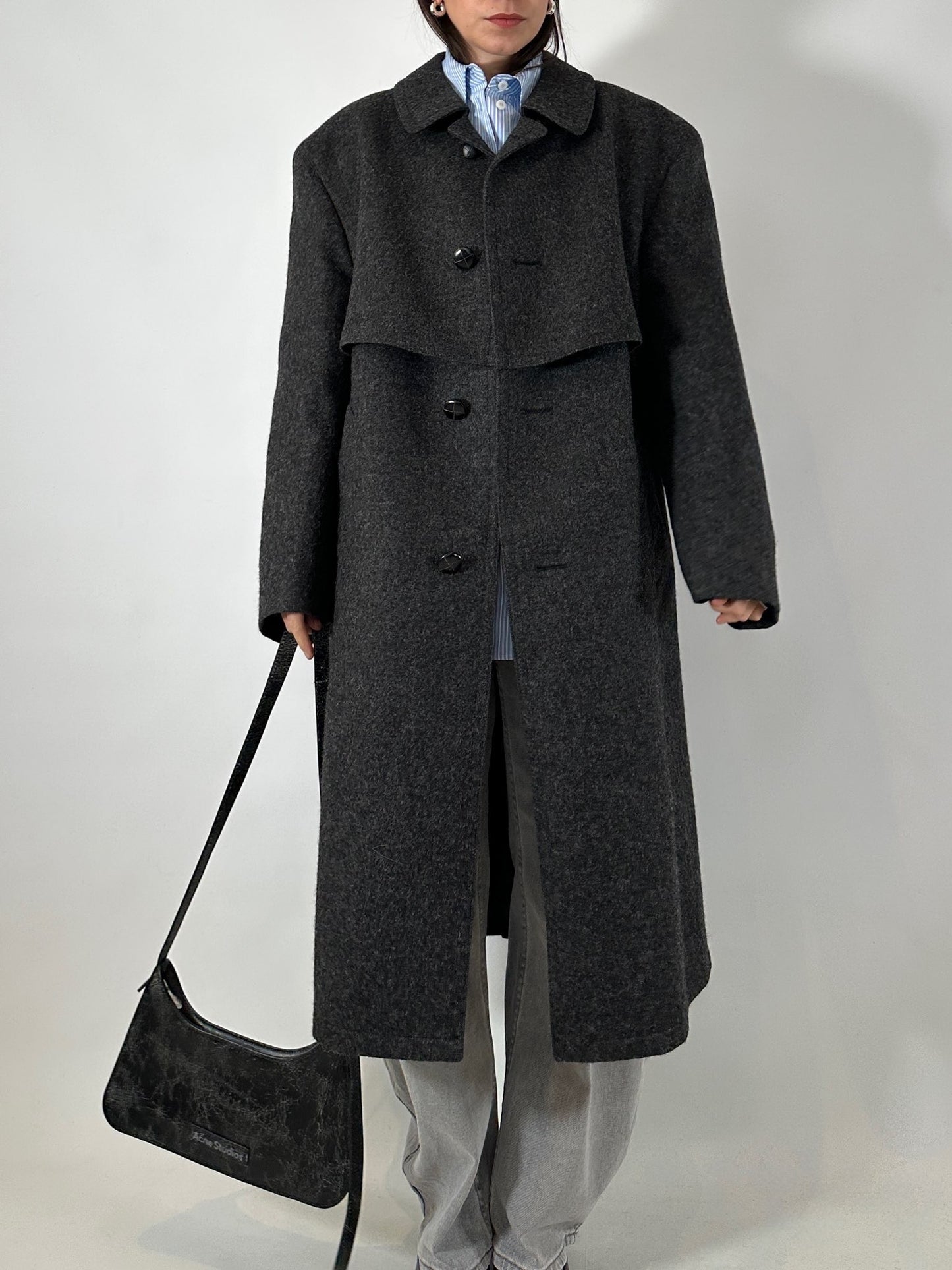 Vintage gray Loden coat