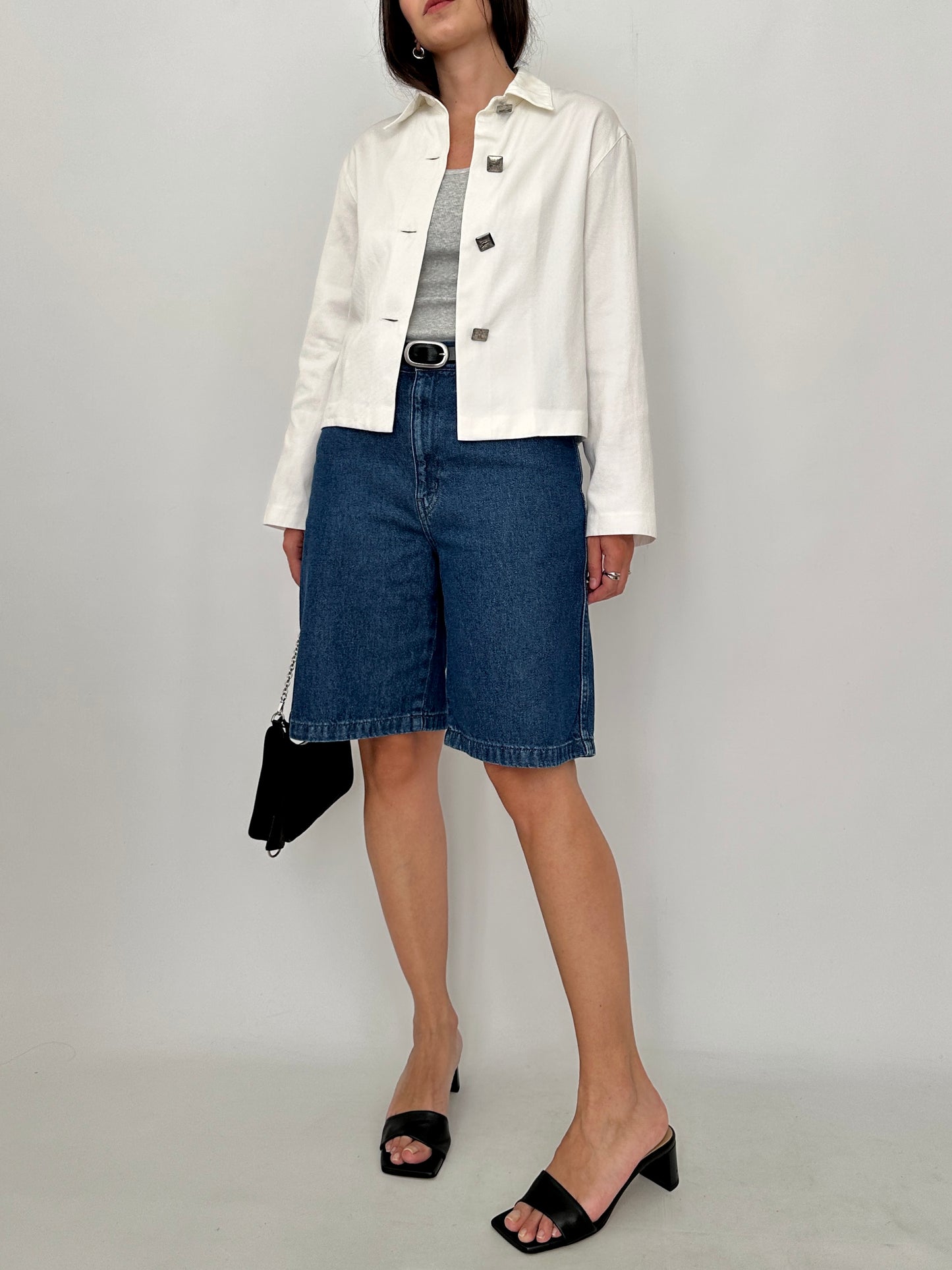 Genny Structured Cotton Boxy Fit Jacket
