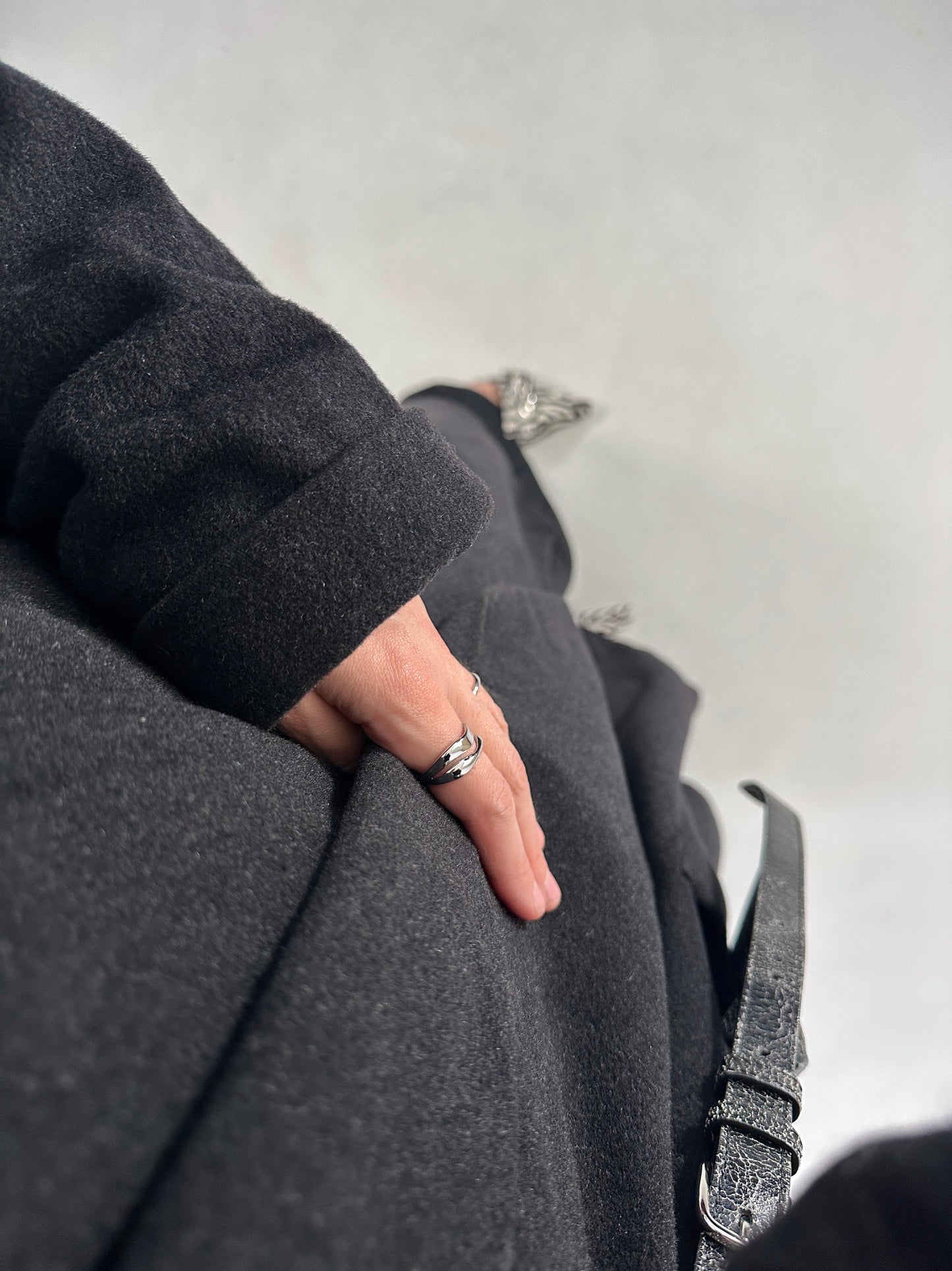 Vintage wool and cashmere coat with shawl collar