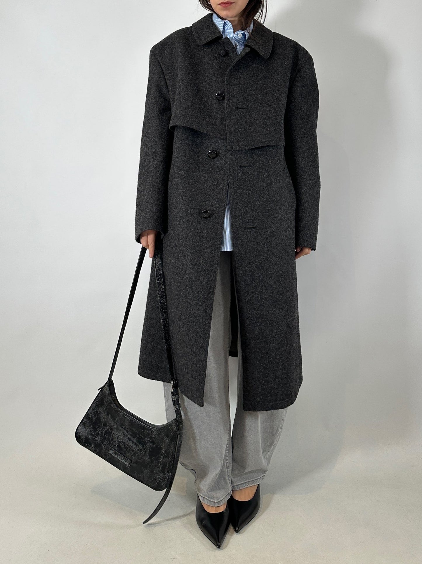 Vintage gray Loden coat