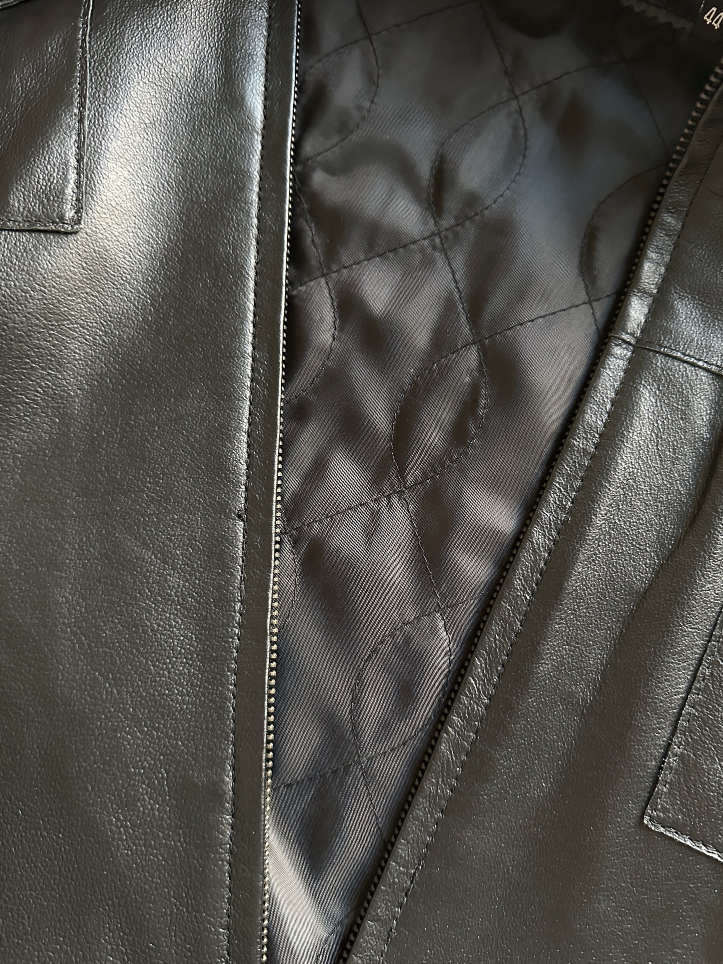 Vintage Leather Belted Jacket