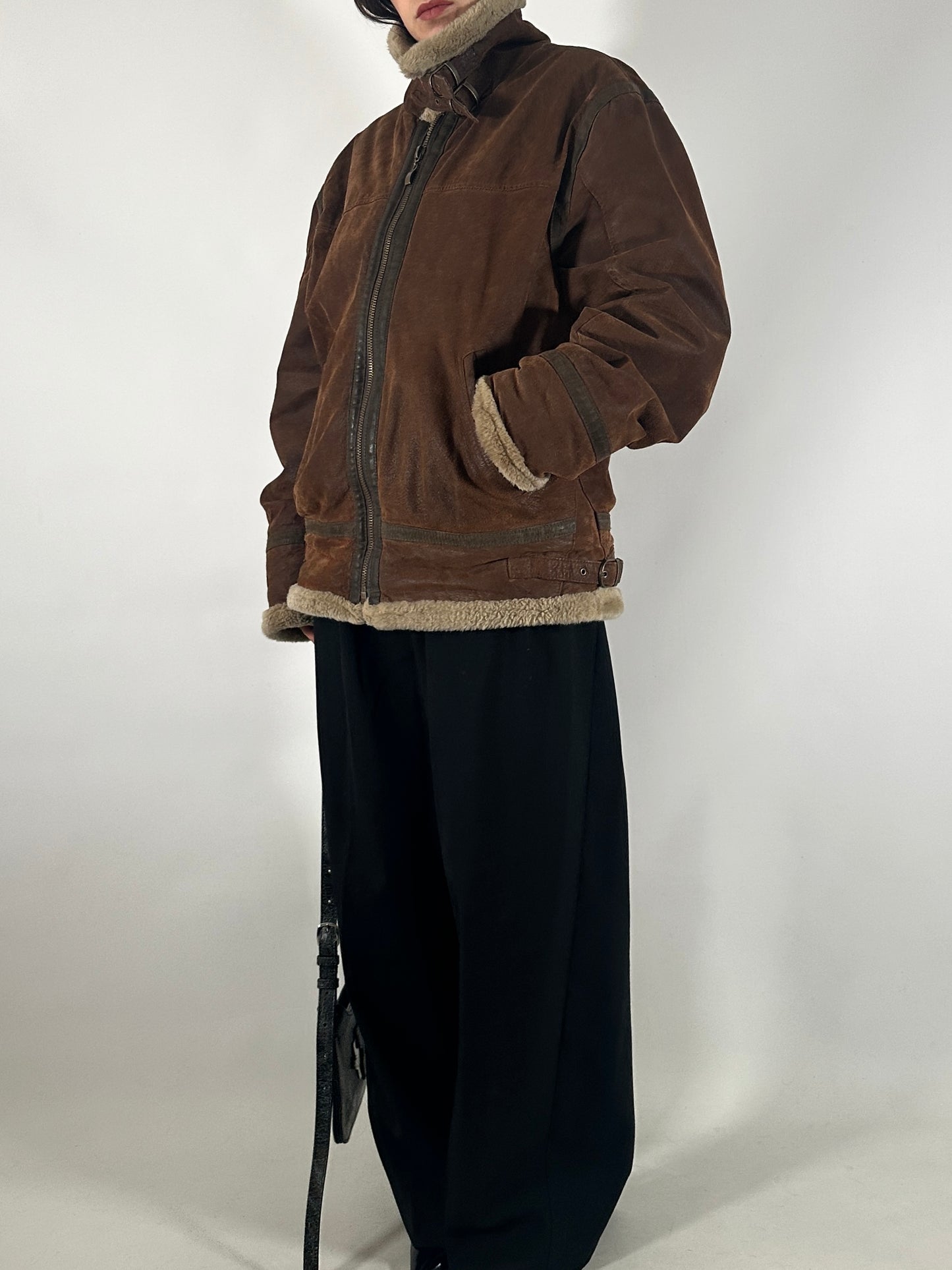 Aviator-Inspired Shearling Jacket