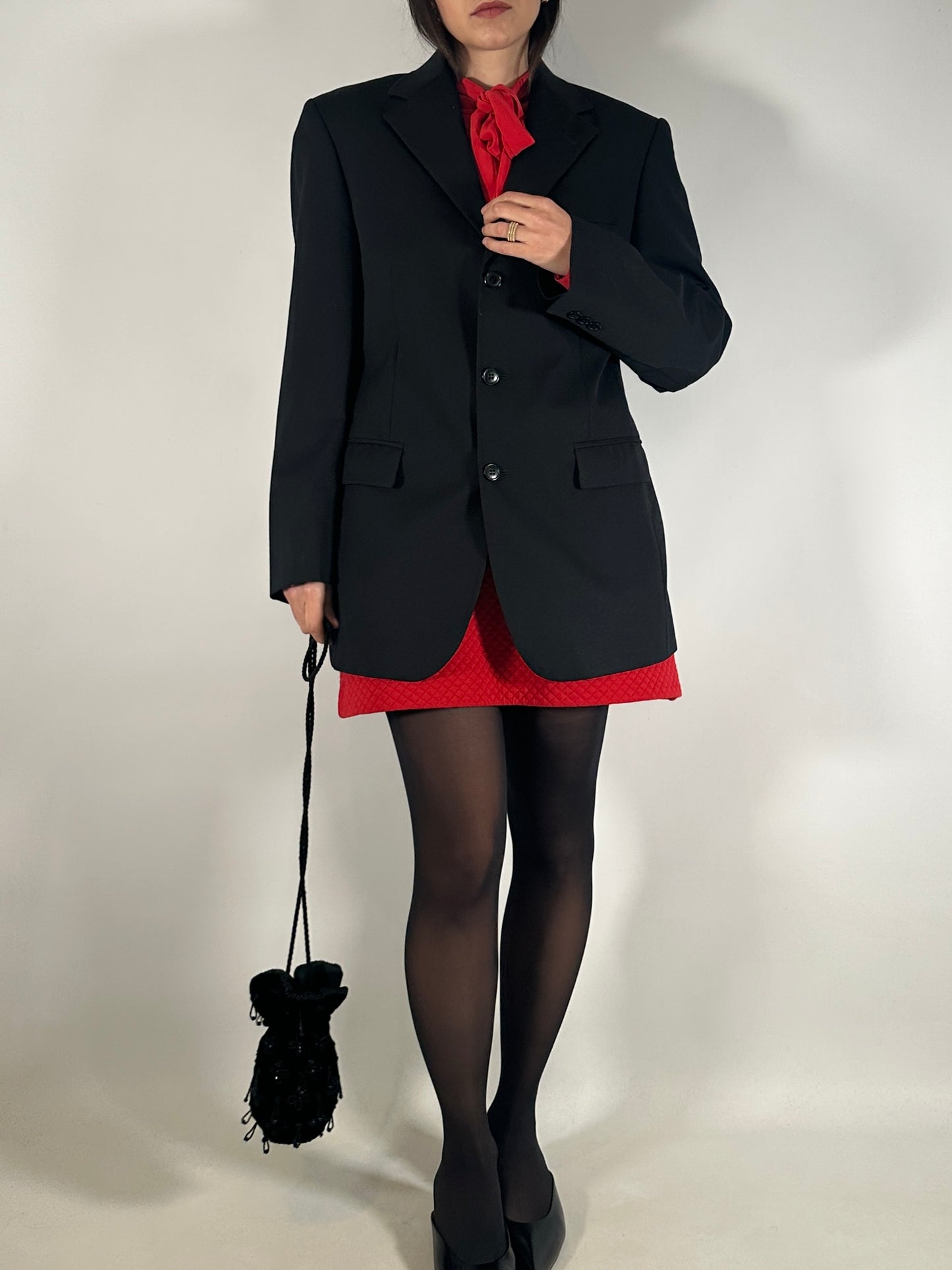 Black Wool Tailored Jacket
