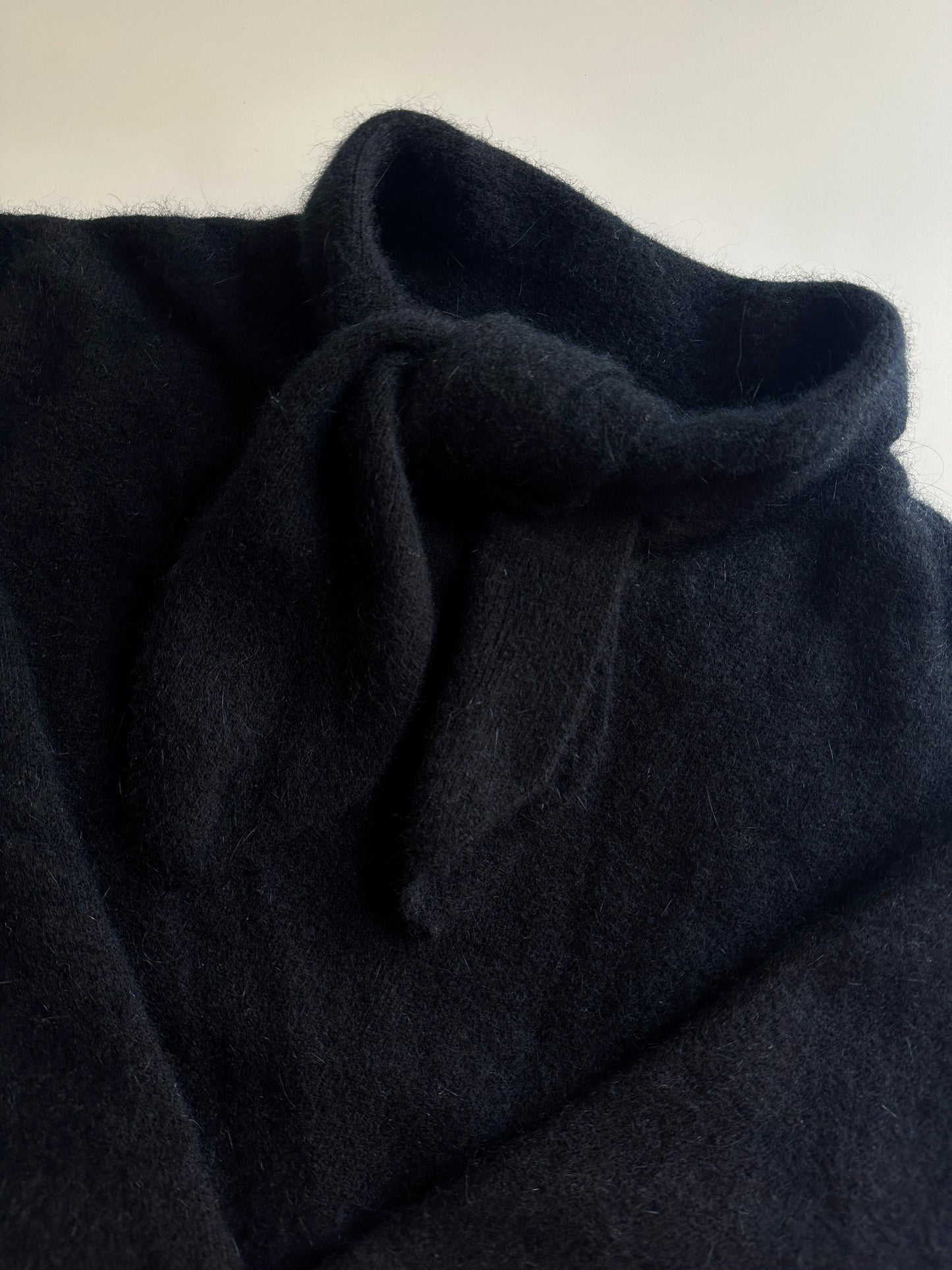 Soft Angora Bow Neck Sweater