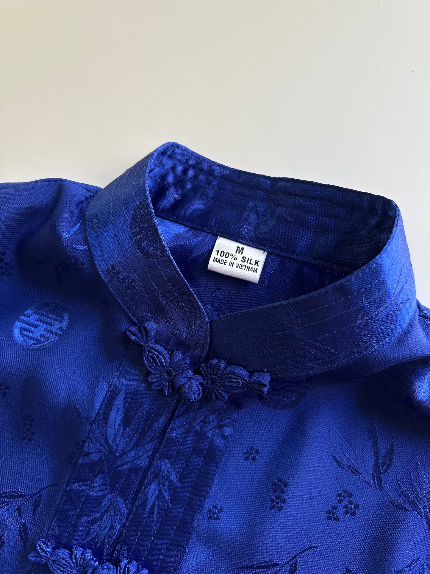 Blue Oriental Silk Top